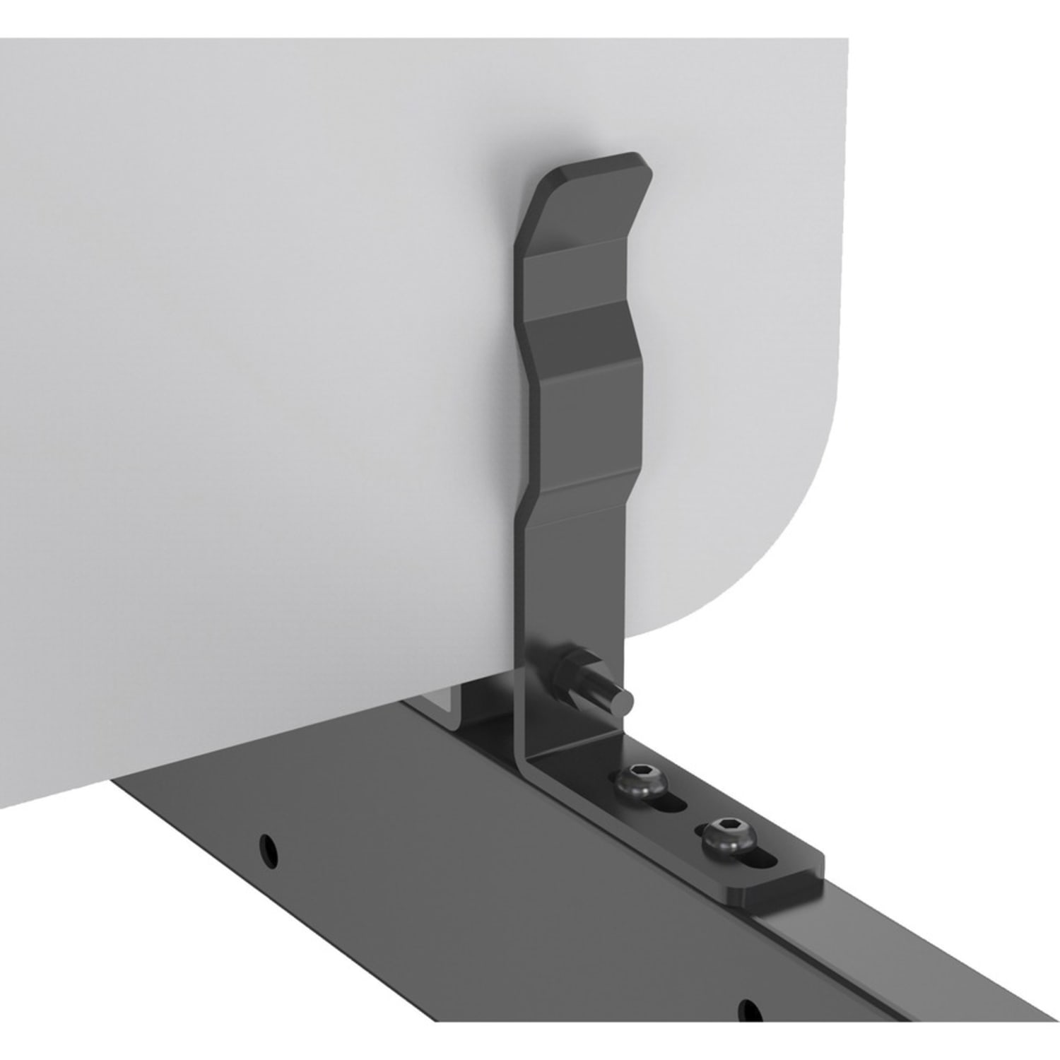 Lorell Acoustic Desktop Privacy Panel - 59in Width x 23.6in Height - Polyester Fiber - Light Gray - 1 Each - Image 3