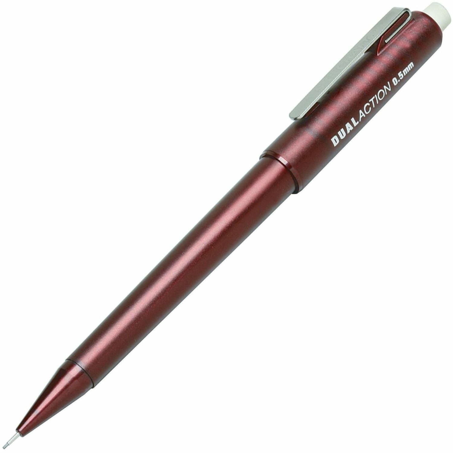 SKILCRAFT Dual-Action Mechanical Pencils, 0.5 mm, Burgundy Barrel, Pack Of 12 (AbilityOne 7520-01-317-6428) - Image 3