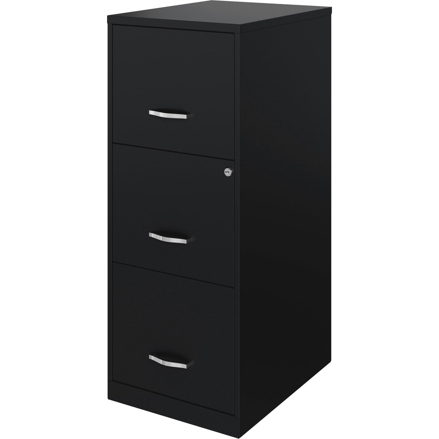 NuSparc 18in 3-Drawer Vertical Steel Filing Cabinet, Black, 1 Each - Image 5