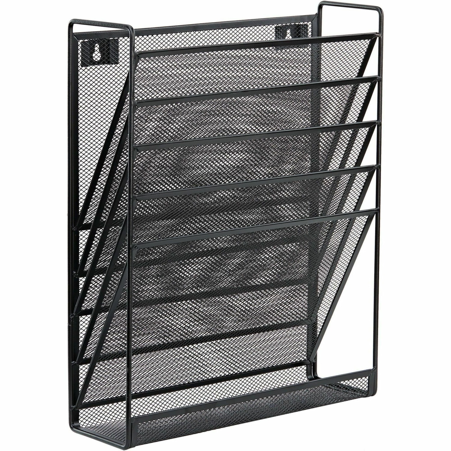 Lorell 5-Pocket Wall File - 5 Pocket(s) - Black - Steel Mesh - 1 Each - Image 5