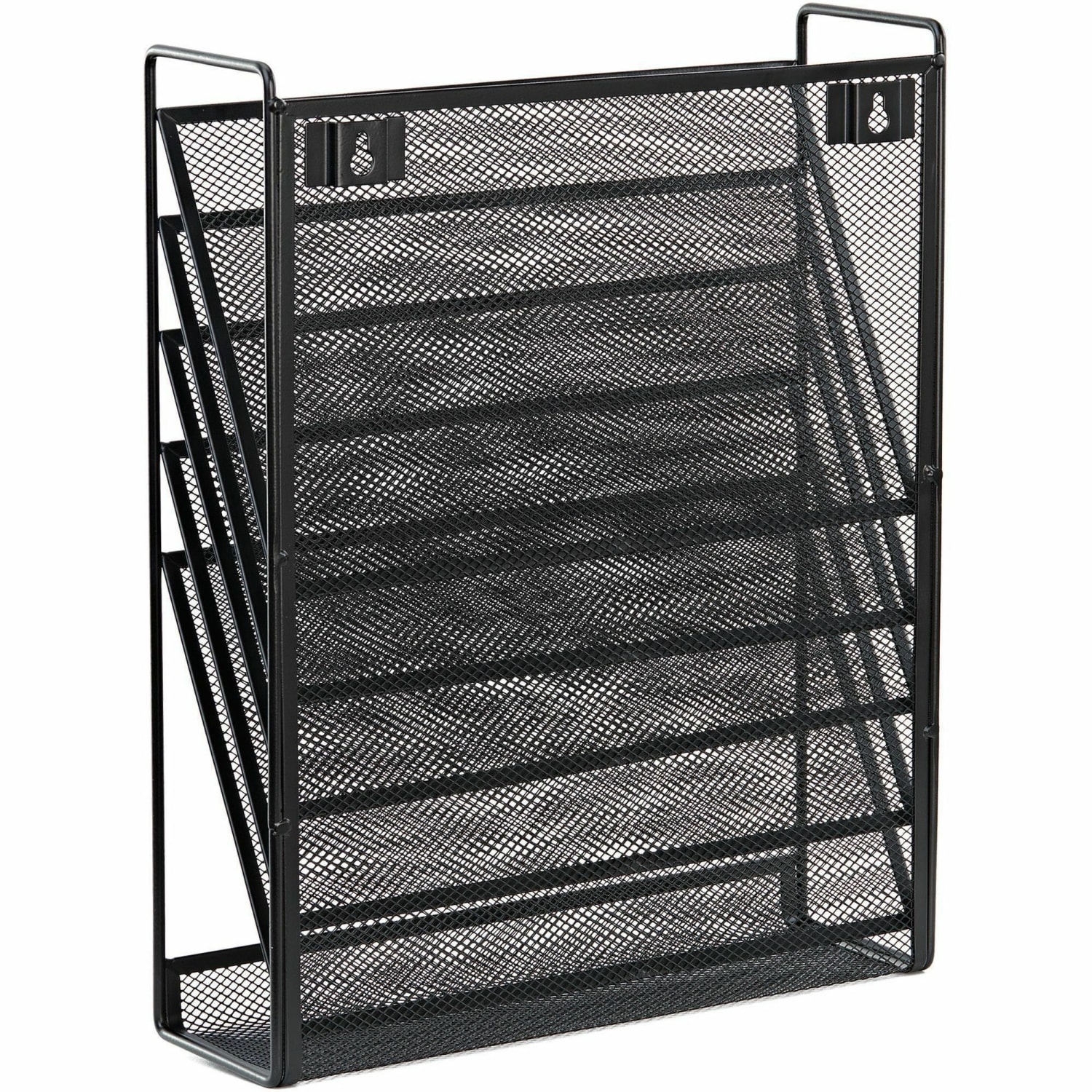 Lorell 5-Pocket Wall File - 5 Pocket(s) - Black - Steel Mesh - 1 Each - Image 6