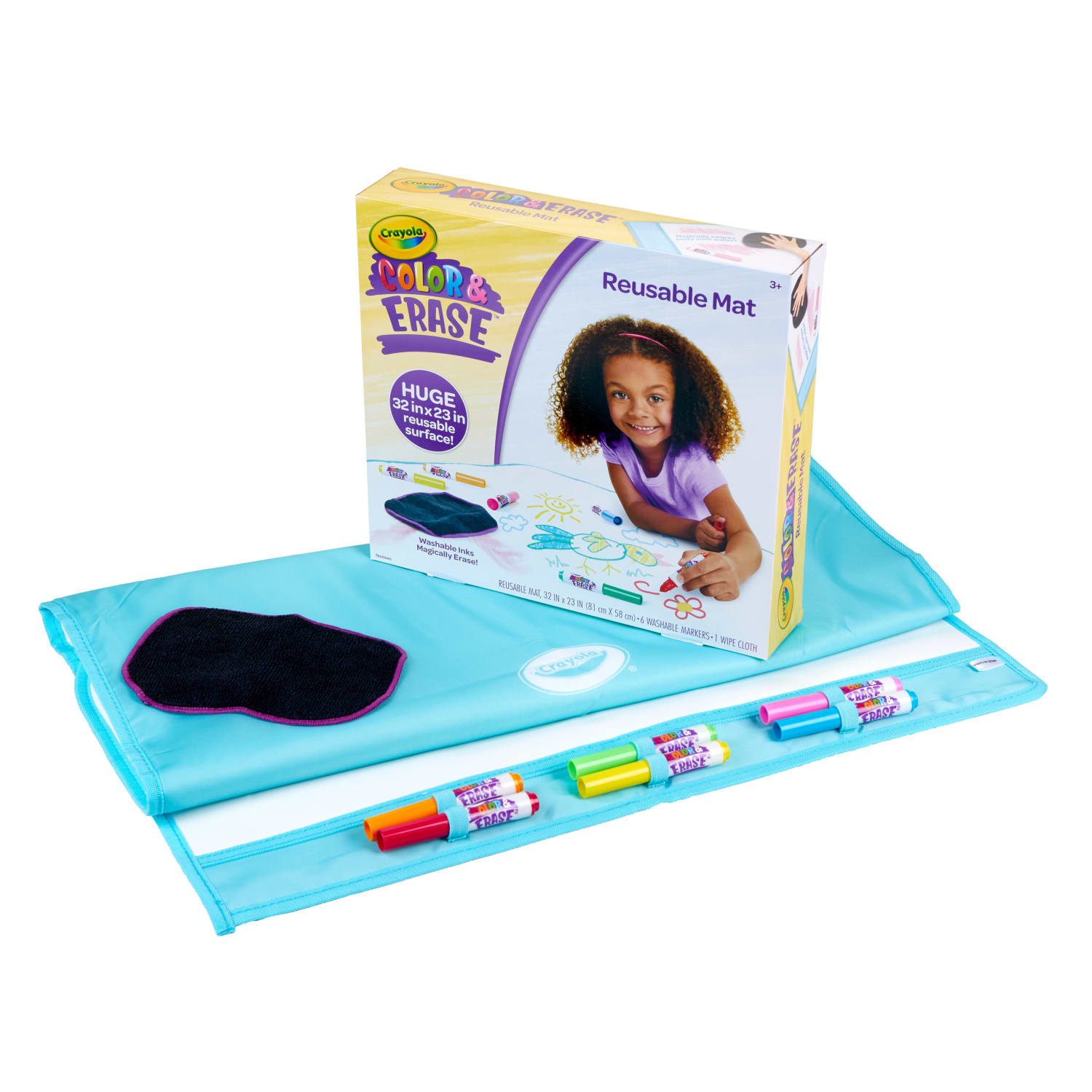 Crayola Color & Erase Reusable Mat, 32in x 23in, Multicolor - Image 3