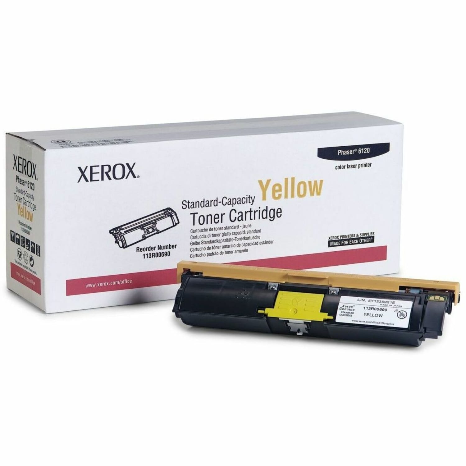 Xerox 6115MFP/6120 Yellow Toner Cartridge, 113R00690 - Image 3