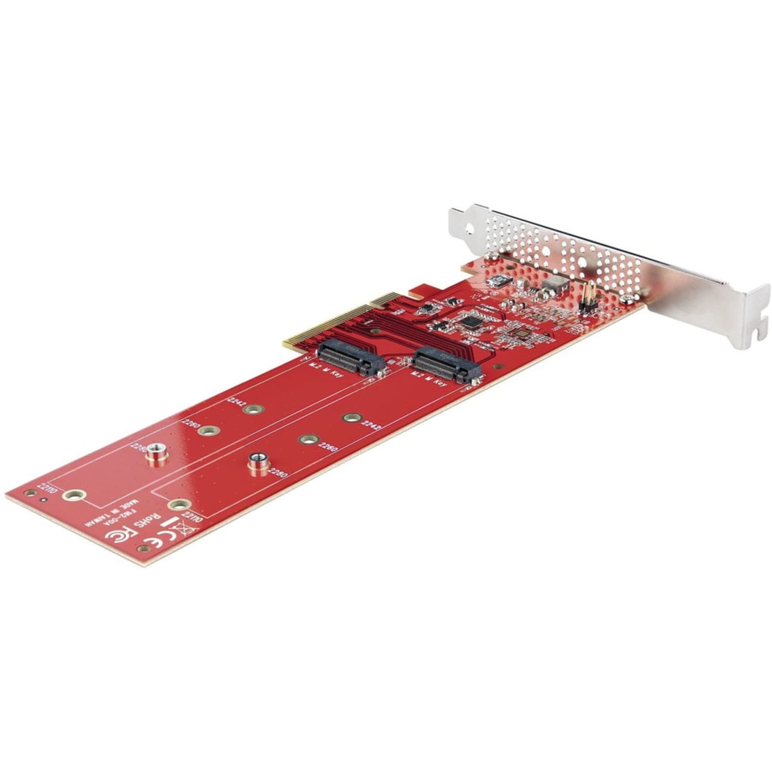 StarTech.com Dual M.2 PCIe SSD Adapter Card, x8 / x16 Dual NVMe or AHCI M.2 SSD to PCI Express 4.0, Up to 7.8GBps/Drive, For 2242/2260/2280/22110mm PCIe M-Key M2 SSDs, Bifurcation Required - PC/Linux Compatible - Image 3