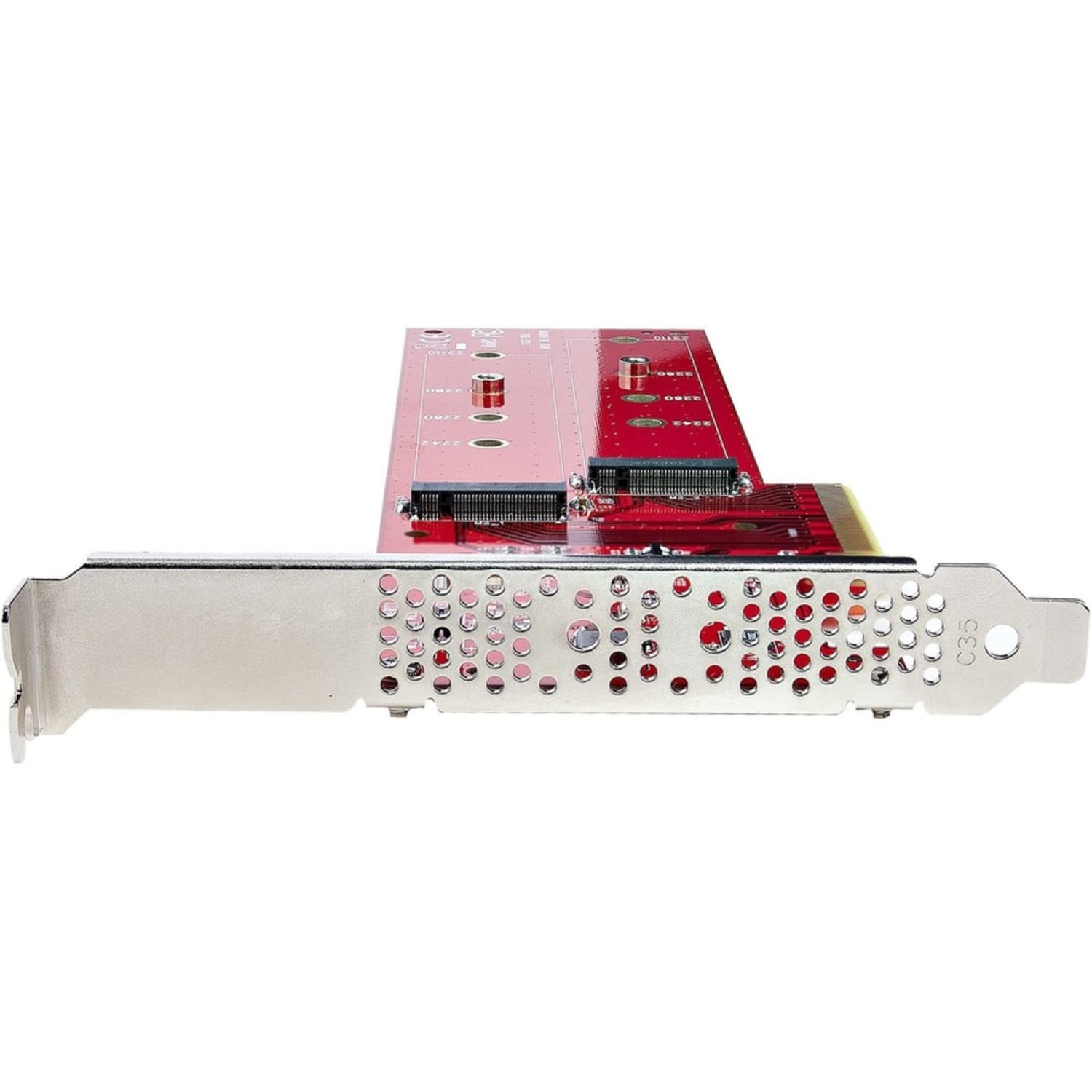 StarTech.com Dual M.2 PCIe SSD Adapter Card, x8 / x16 Dual NVMe or AHCI M.2 SSD to PCI Express 4.0, Up to 7.8GBps/Drive, For 2242/2260/2280/22110mm PCIe M-Key M2 SSDs, Bifurcation Required - PC/Linux Compatible - Image 4