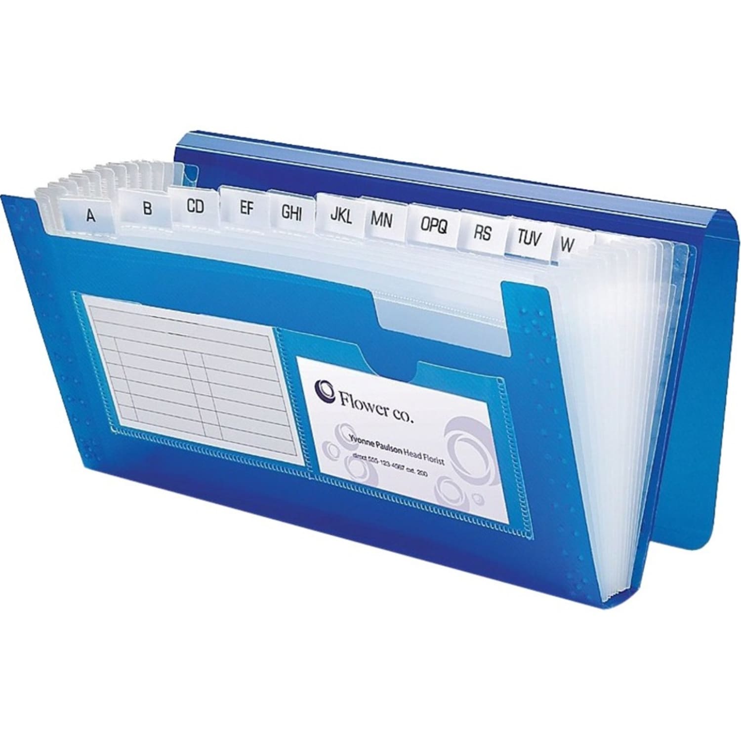 Office Depot Brand Polypropylene File, 1 Pocket, Expansion 6in, Nonstandard size, Blue, Pack of 1 - Image 3