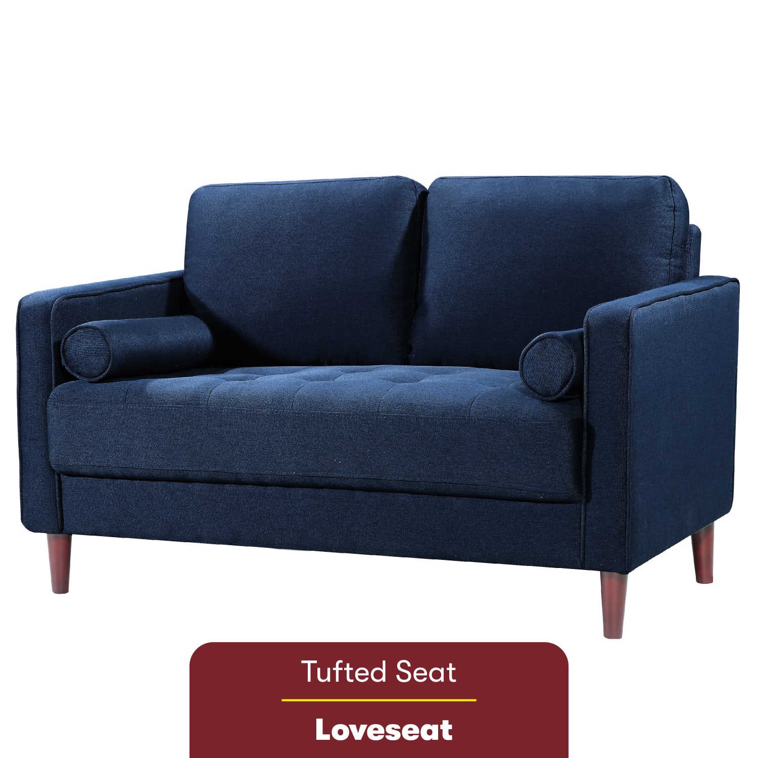 Lifestyle Solutions Lillian Loveseat Navy Blue PopularChairscom