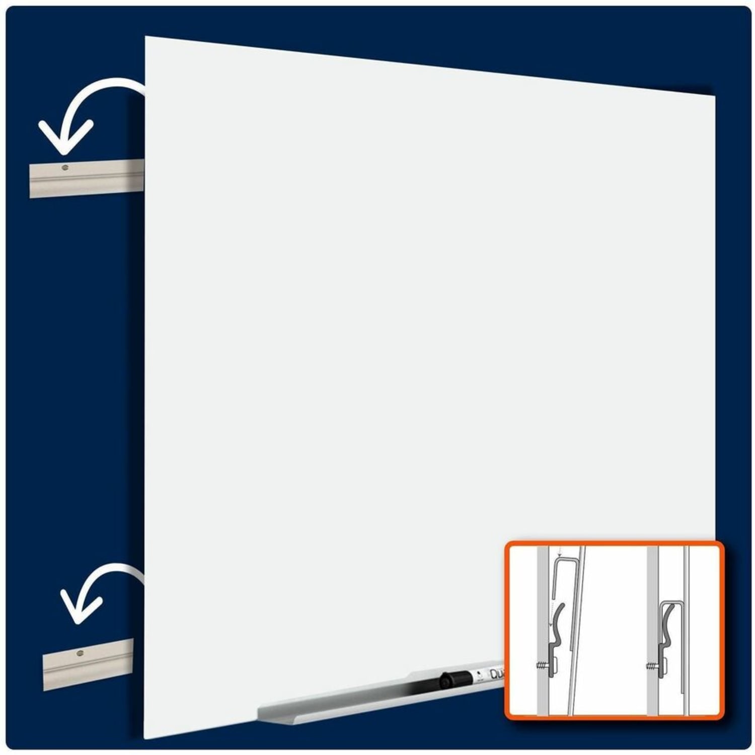 Quartet InvisaMount Anti-Glare Dry-Erase Board, 72W x 48inH, Q17147F02IMW - Image 6