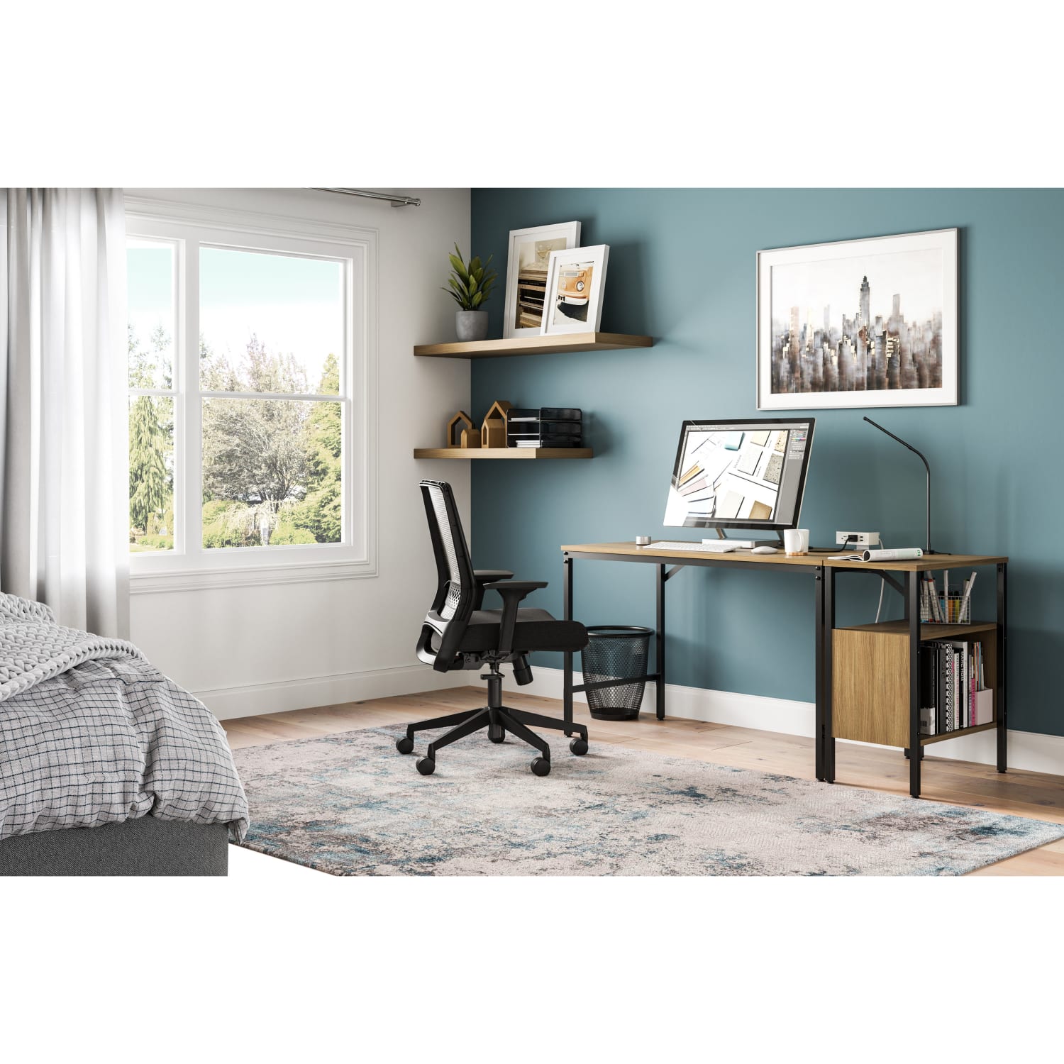 Safco Medina Deluxe Ergonomic Mesh High-Back Desk Chair, Black - Image 4