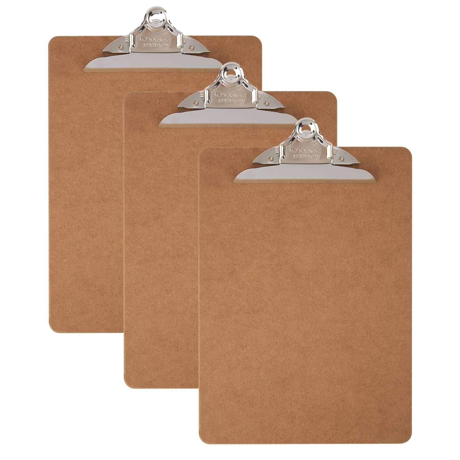 Office Depot Brand Wood Clipboards, 9inx 12-1/2in, 100% Recycled Wood, Pack Of 3