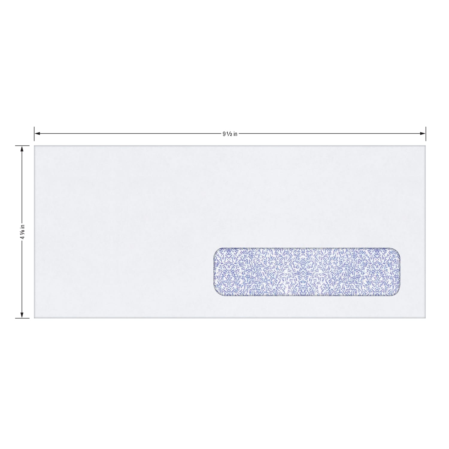 Office Depot Brand #10 Security Envelopes, Right Window, 4-1/8in x 9-1/2in, Gummed Seal, White, Box Of 500 - Image 3