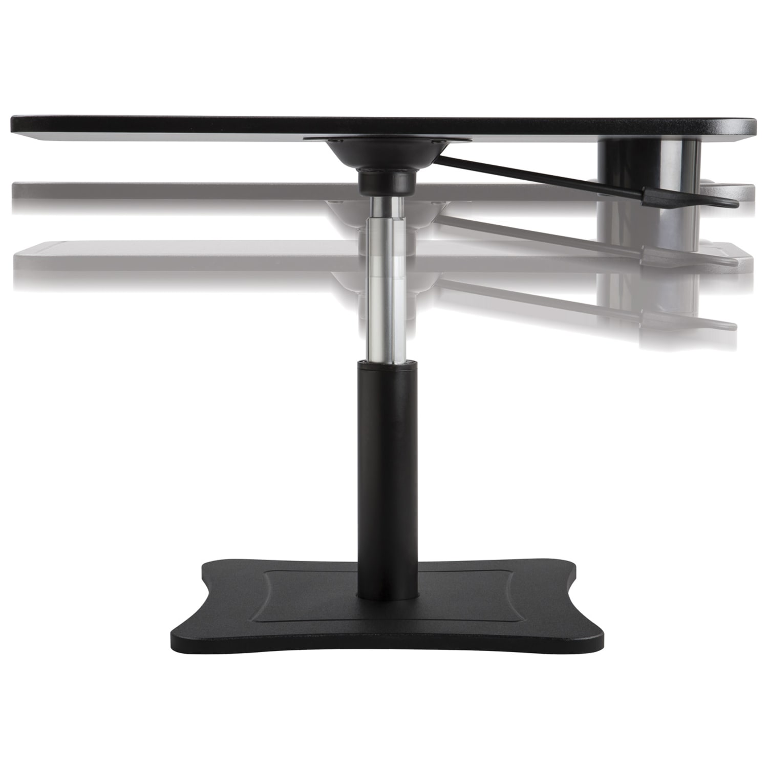 Victor High Rise Collection Height-Adjustable Wood Laptop Stand With Storage Cup, 15-1/2inH x 23-3/4 "W, Black - Image 3