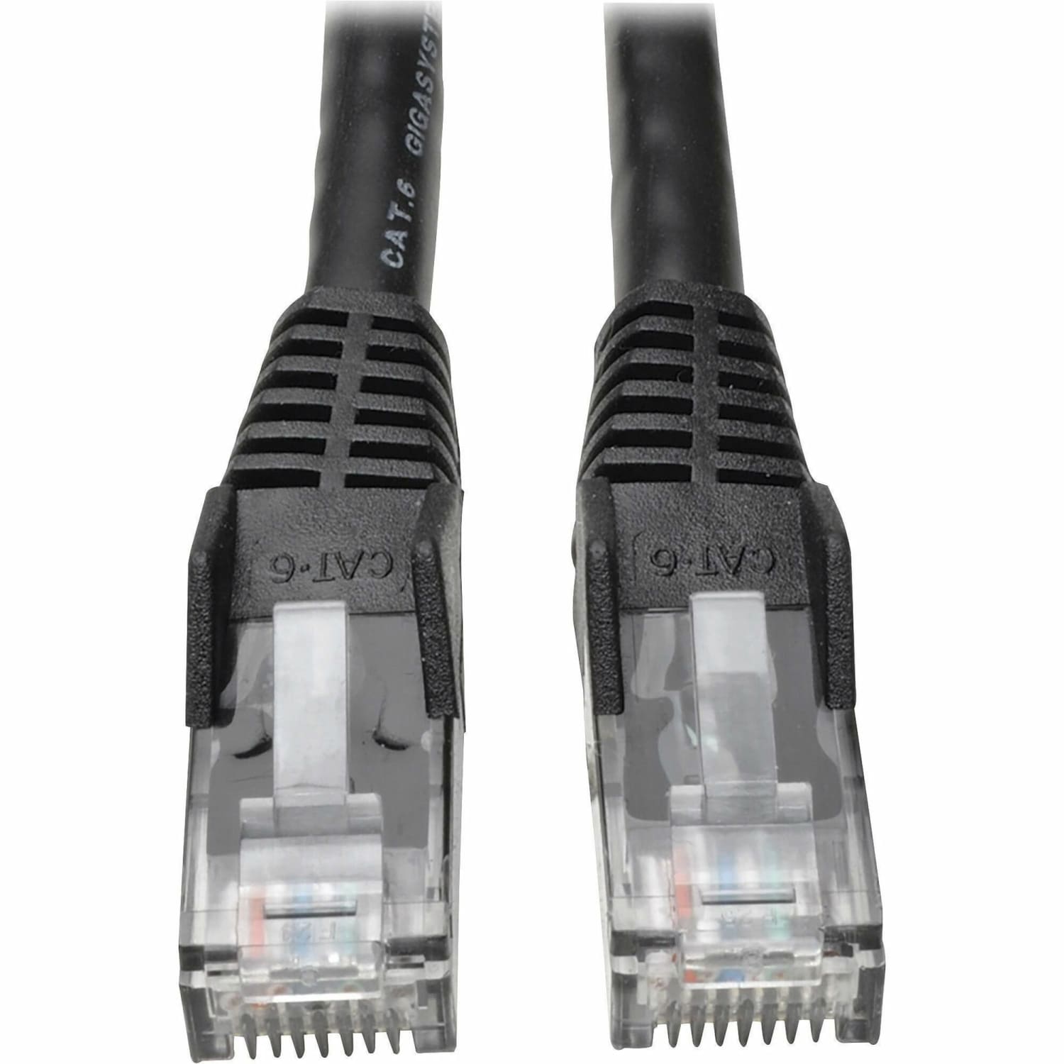 Eaton Tripp Lite Series Cat6 Gigabit Snagless Molded (UTP) Ethernet Cable (RJ45 M/M), PoE, Black, 7 ft. (2.13 m) - N201007BK