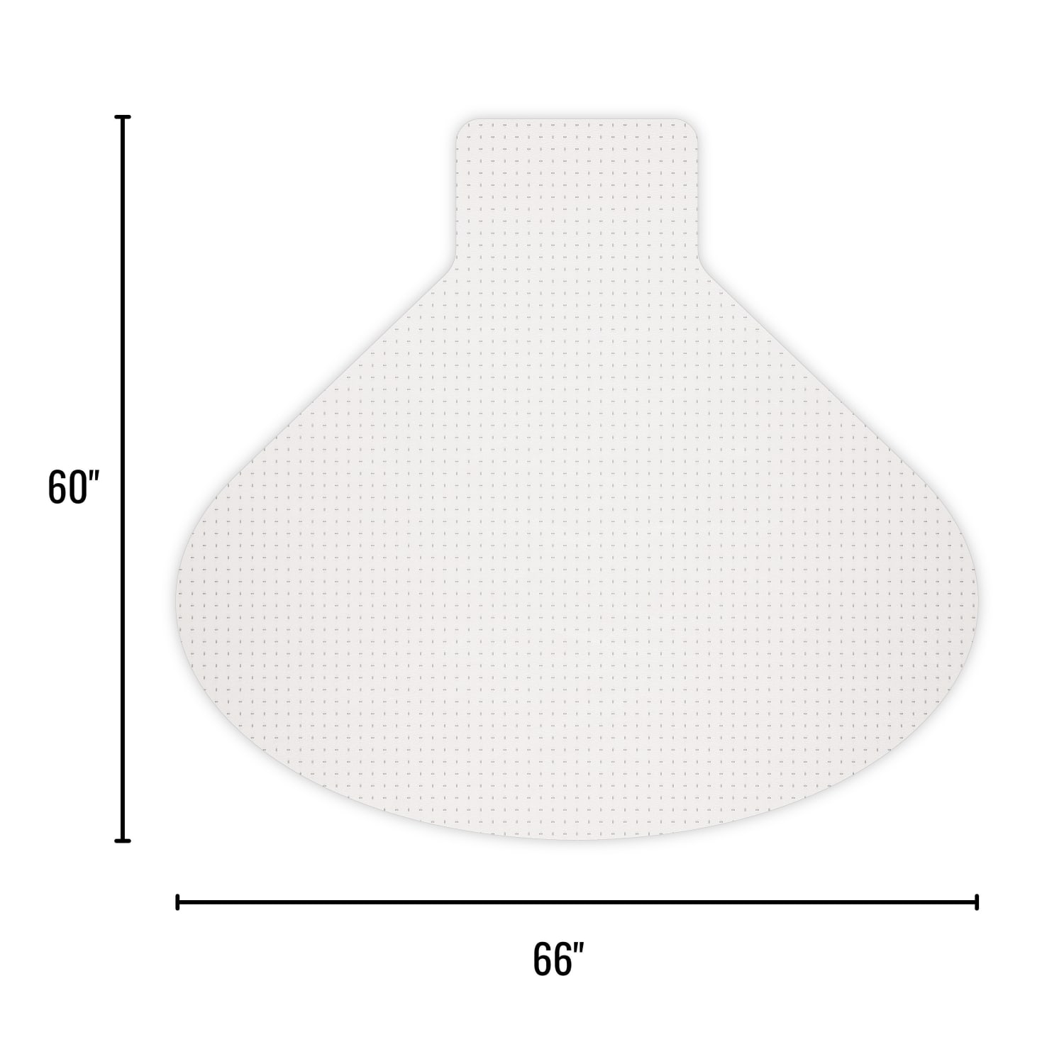 Realspace Low Pile Chair Mat For L-Shaped Workstations, 66in x 60in, Clear - Image 4