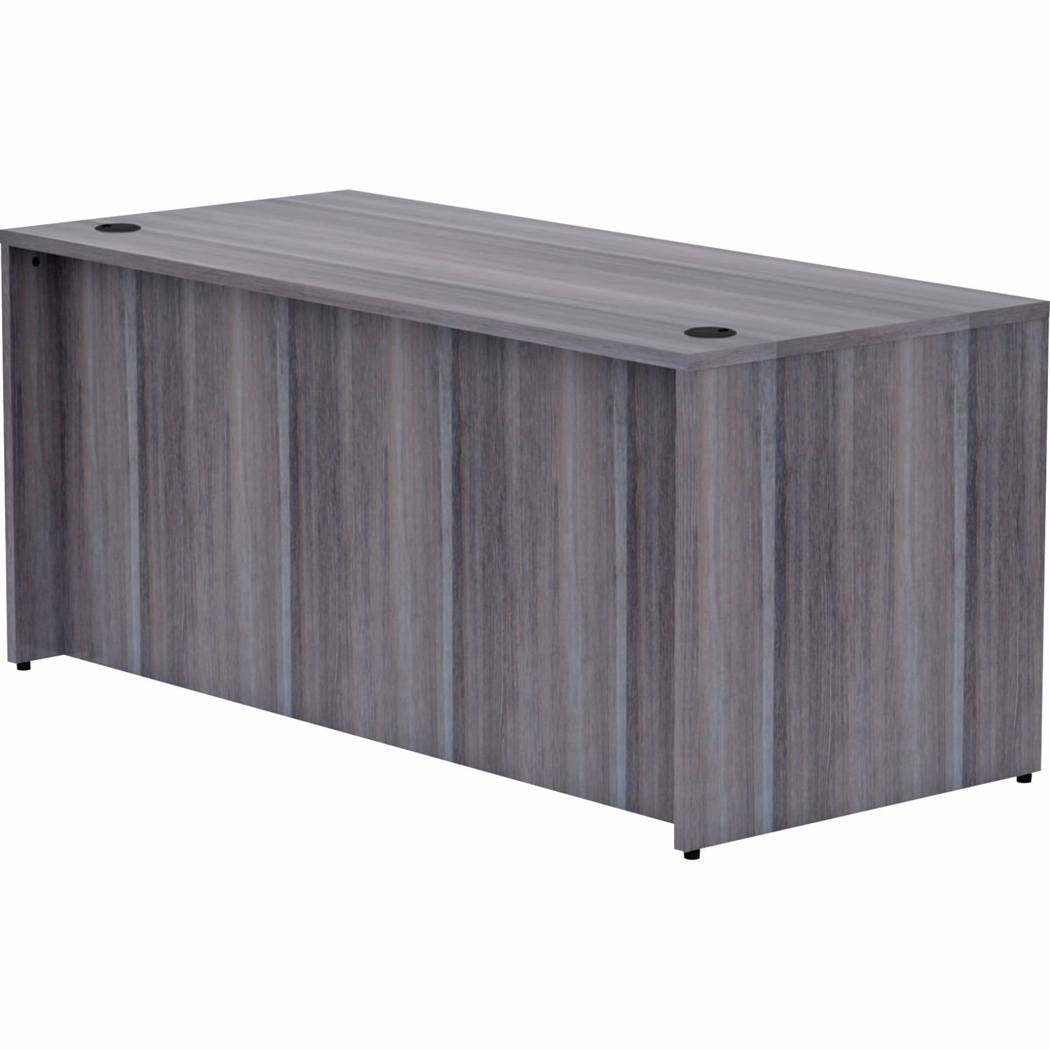 Lorell Essentials 66inW Computer Desk, Weathered Charcoal - Image 5