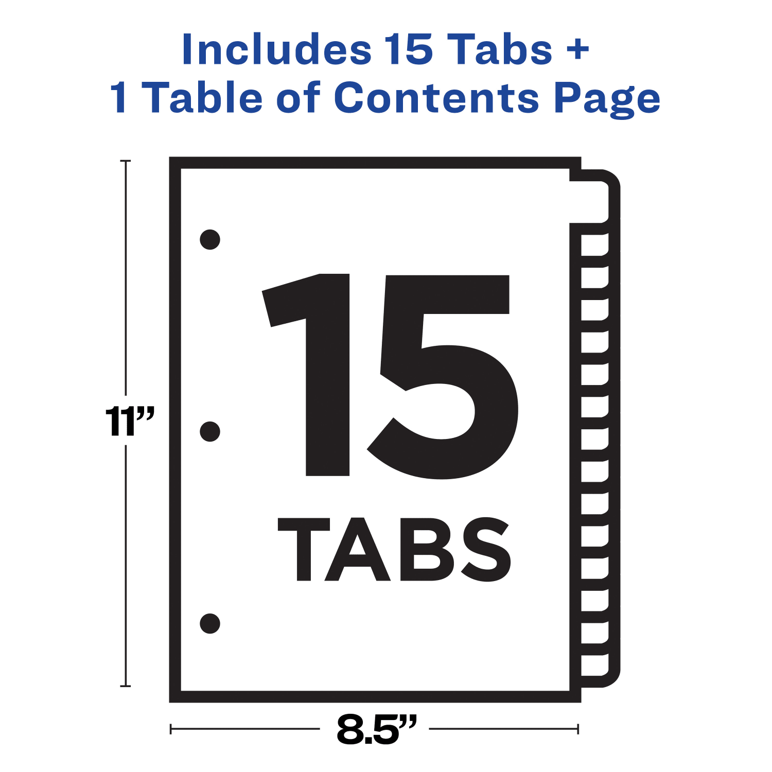 Avery Ready Index 1-15 Tab With Customizable Table Of Contents Dividers, Letter Size, 15 Tab, White, 1 Set - Image 5
