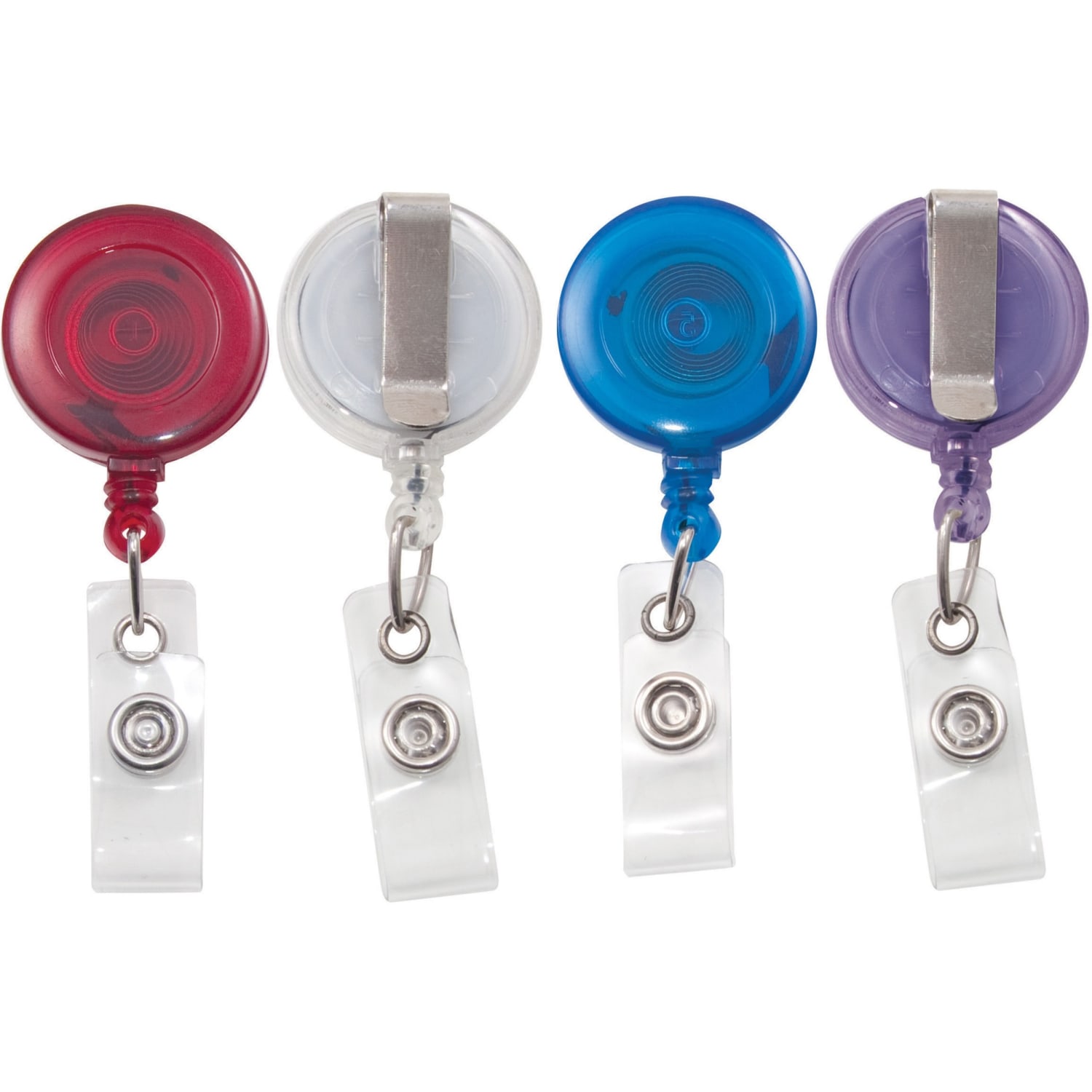 Advantus ID Card Retractable Reel - 0.3in Height x 1.3in Width x 0.6in Length - Assorted - 20 / Pack