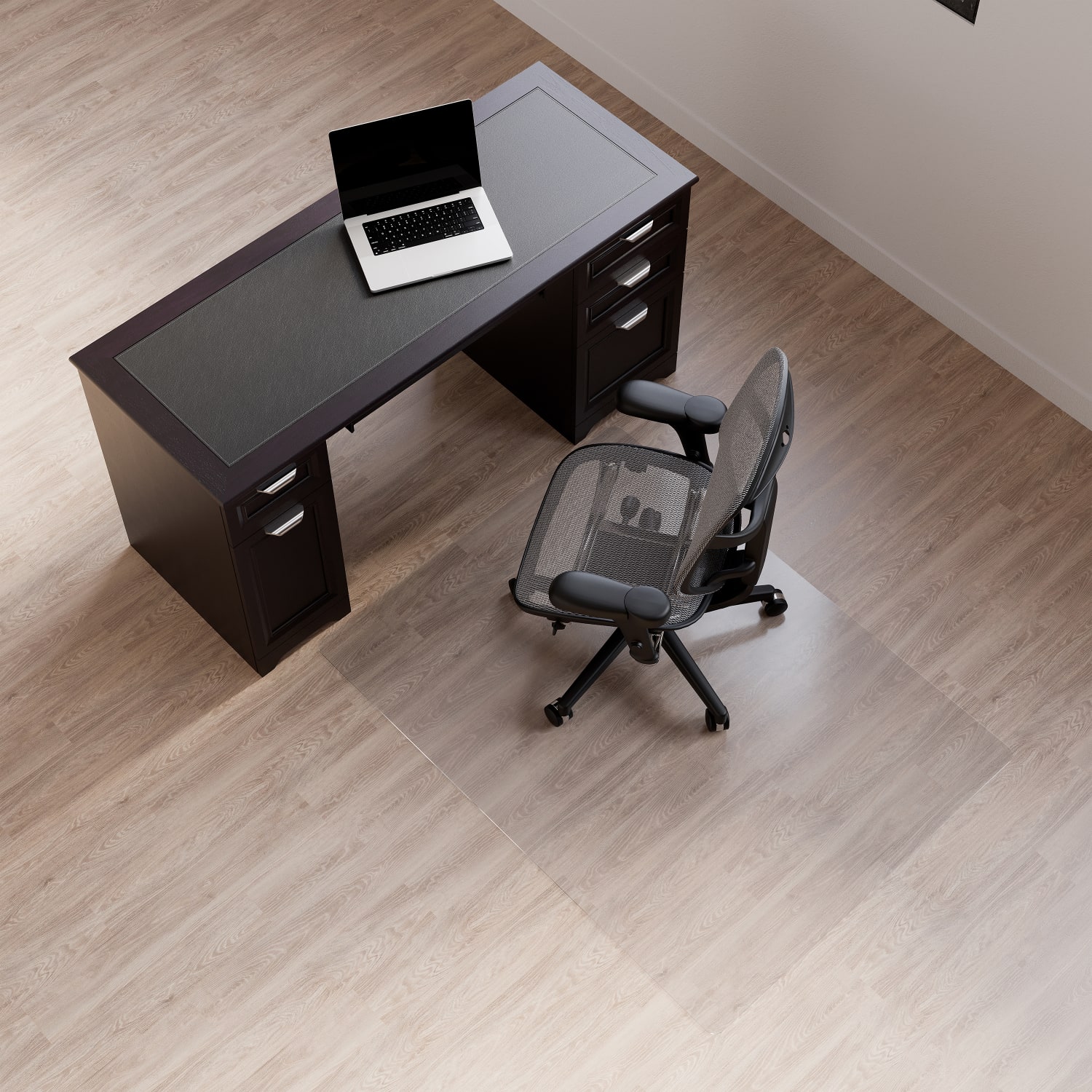 Realspace Hard Floor Chair Mat, 46in x 60in, Clear - Image 3