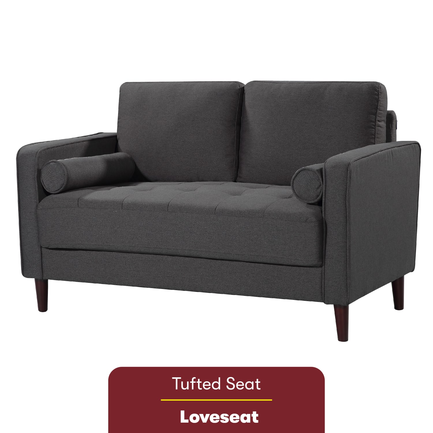 Lifestyle Solutions Lillian Loveseat, Heather Gray - Image 6