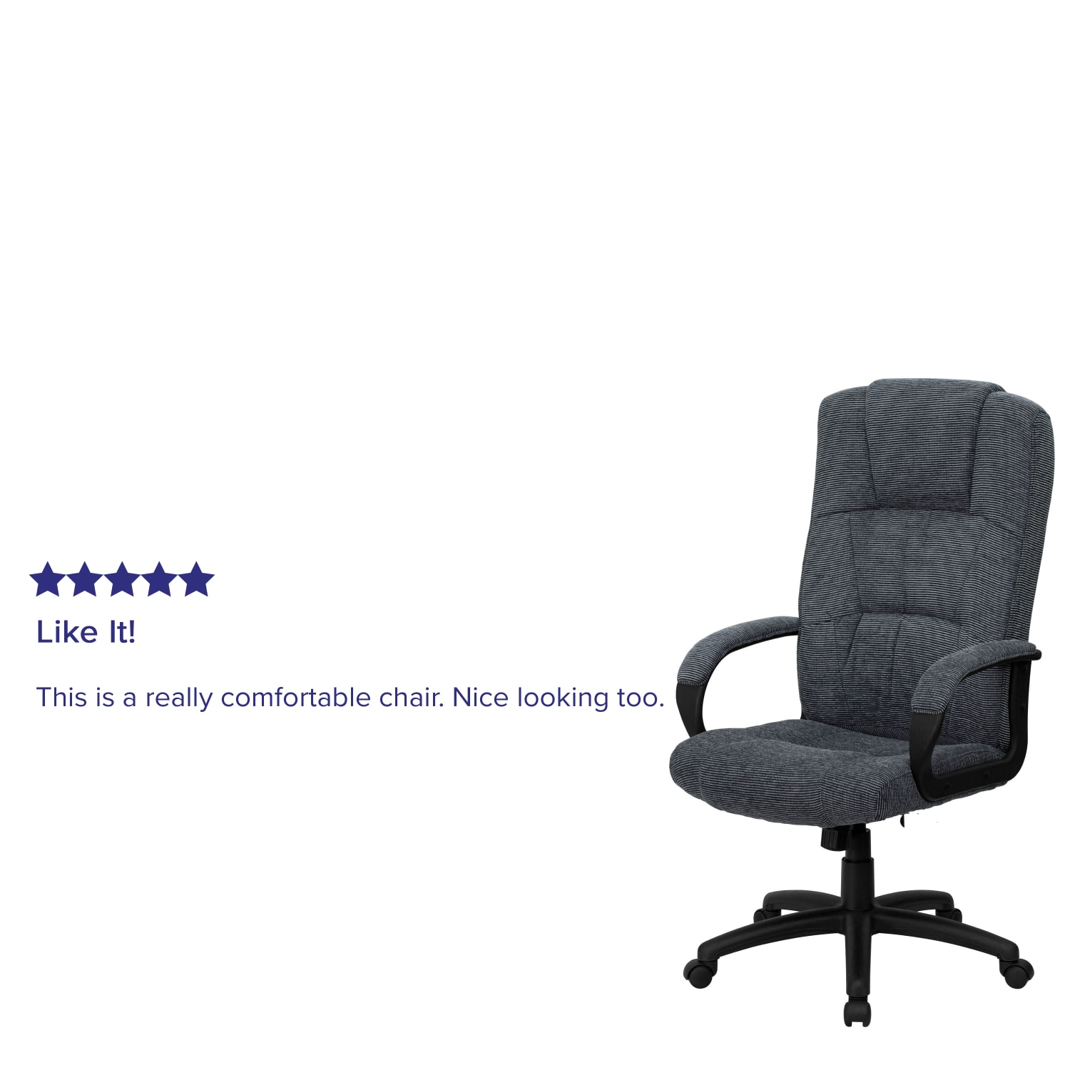 Flash Furniture Fabric High-Back Executive Office Chair With Arms, Gray - Image 6