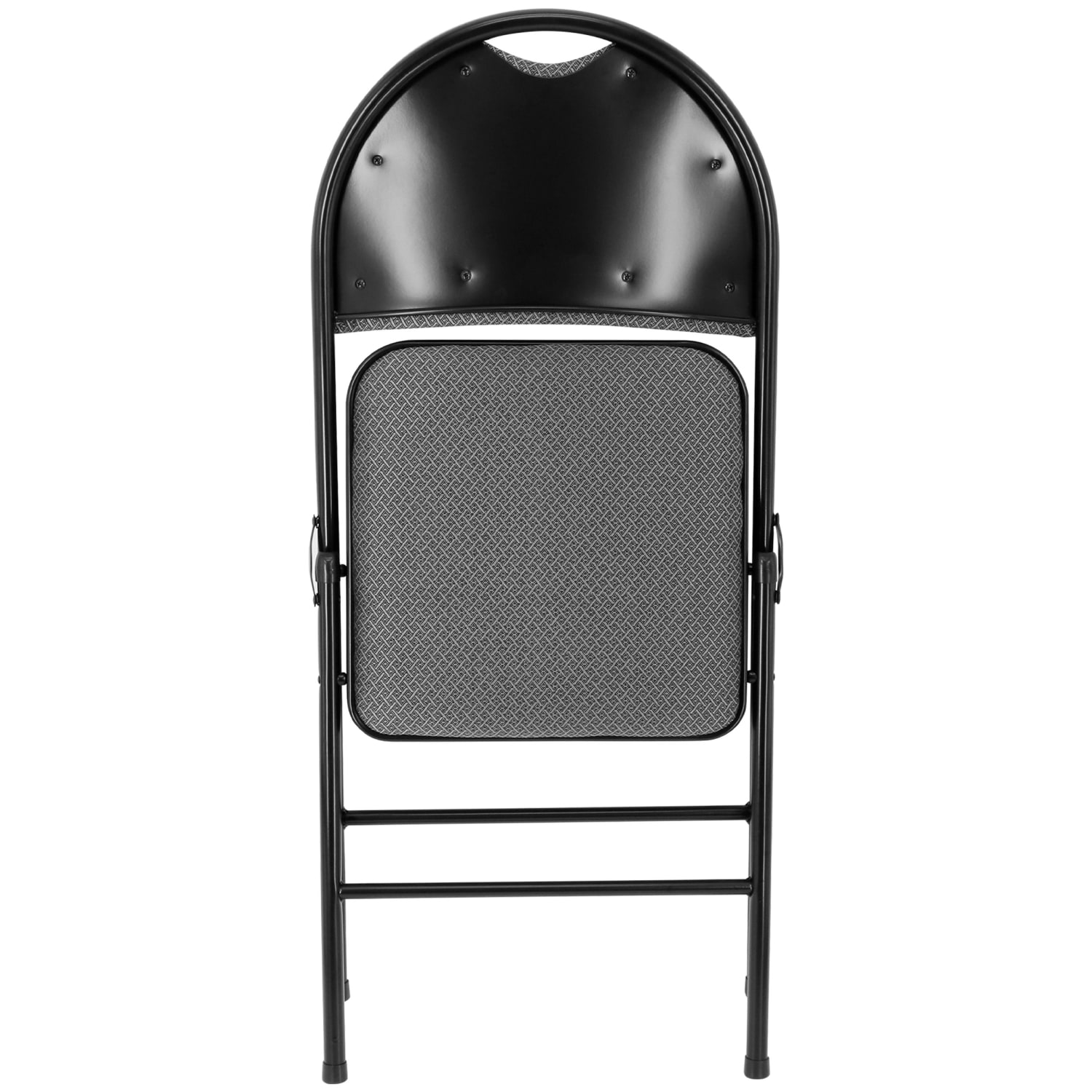 Elama Metal Folding Chairs With Padded Seats And Top Handles Gray Set Of 4 Chairs PopularChairscom