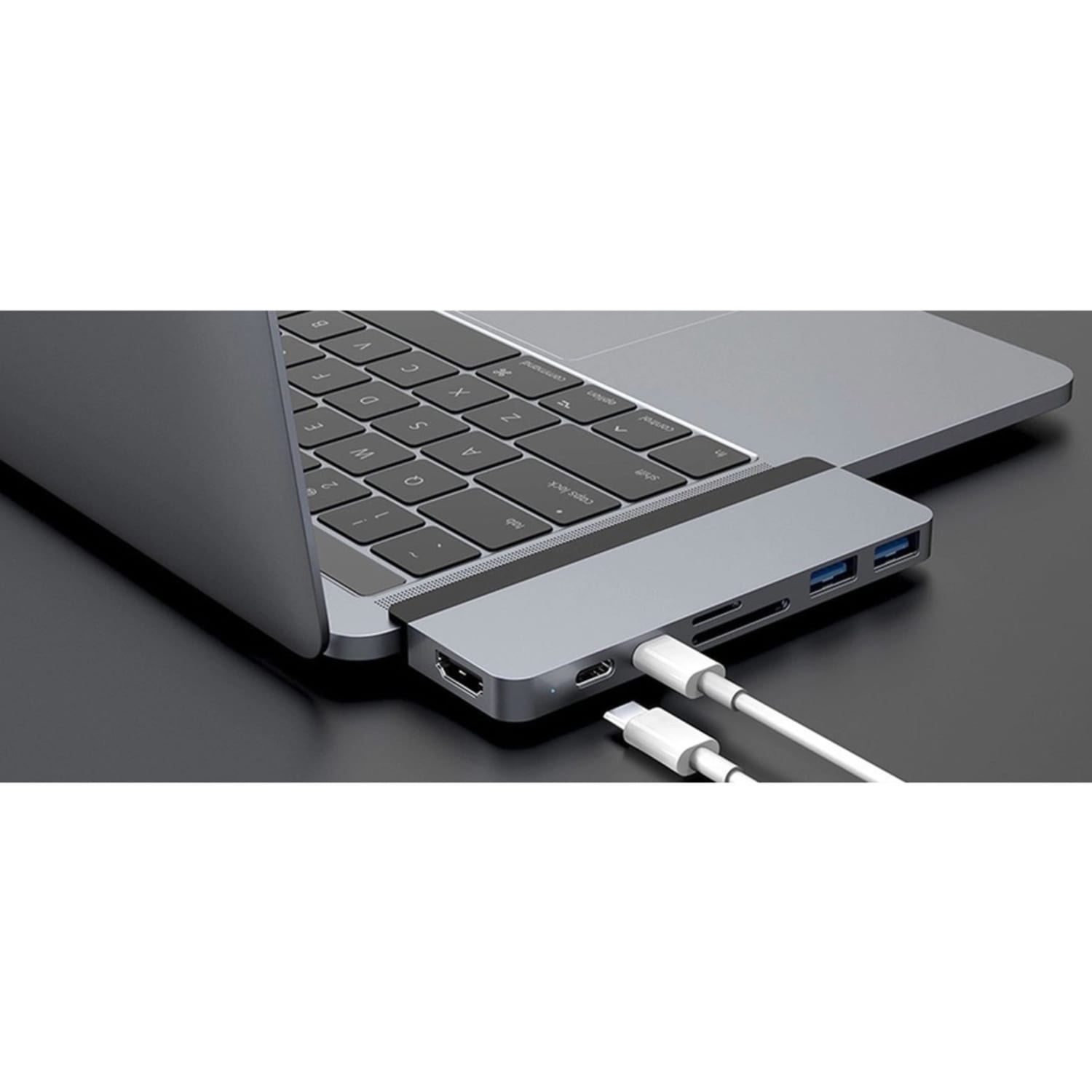 Targus Sanho HyperDrive DUO 7-in-2 USB-C Hub, Gray - Image 6