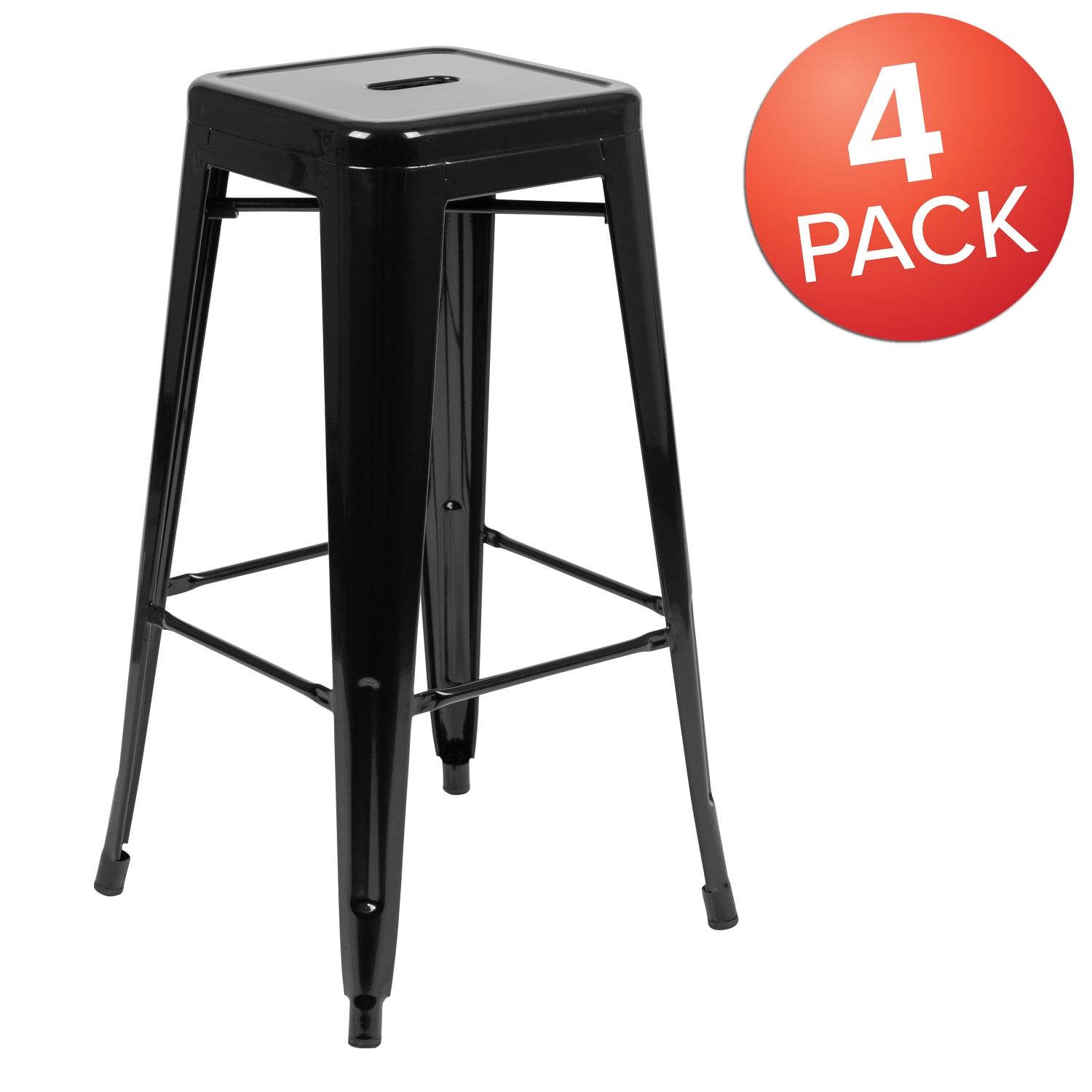 Flash Furniture 30in Metal Indoor Bar Stools Set Of 4 Bar Stools Black PopularChairscom Flash Furniture 30in Metal Indoor Bar Stools Set Of 4 Bar Stools Black PopularChairscom