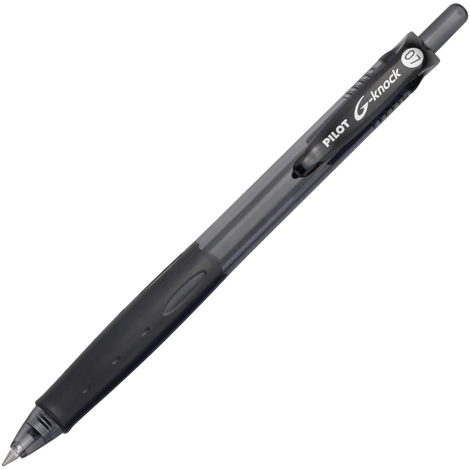 Pilot G-Knock BeGreen Gel Rollerball Pen, Fine Point, 0.7 mm, Black Barrel, Black Ink, Pack Of 12 - Image 3