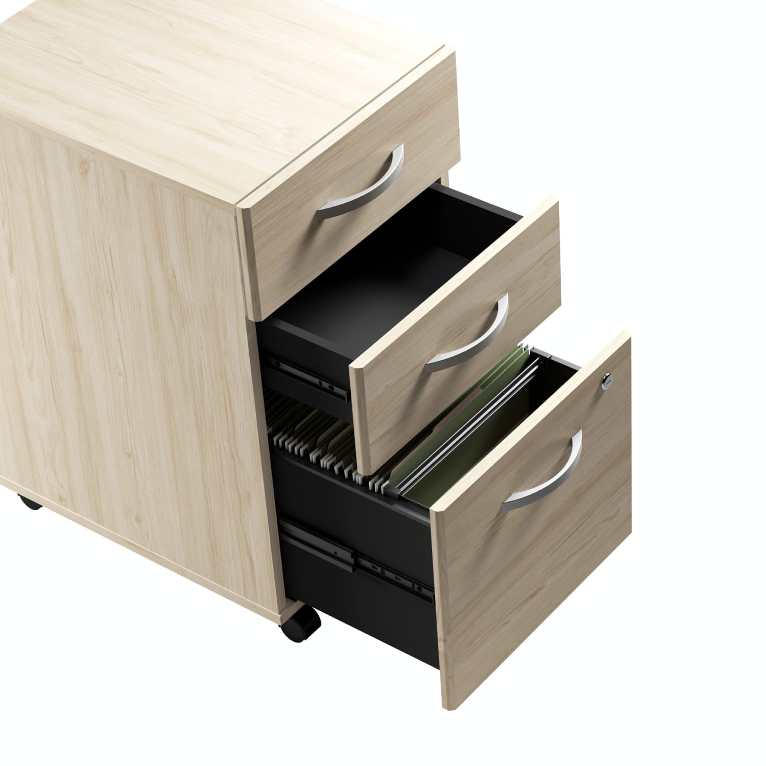 Bush Business Furniture Studio C 72inW U-Shaped Desk With Hutch And Mobile File Cabinet, Natural Elm, Standard Delivery - Image 5