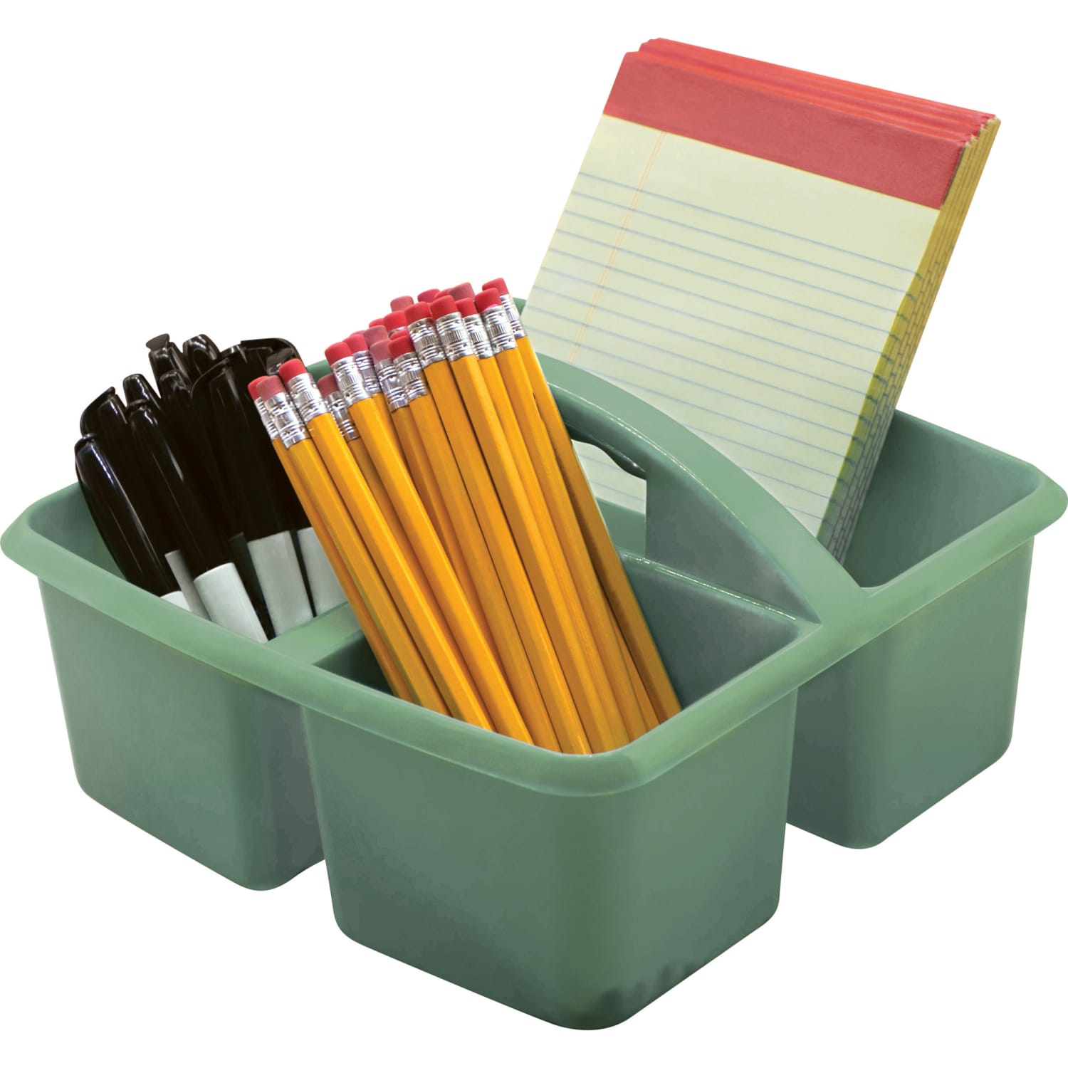 Teacher Created Resources Plastic Storage Caddy, Eucalyptus Green, Pack Of 6 - Image 4