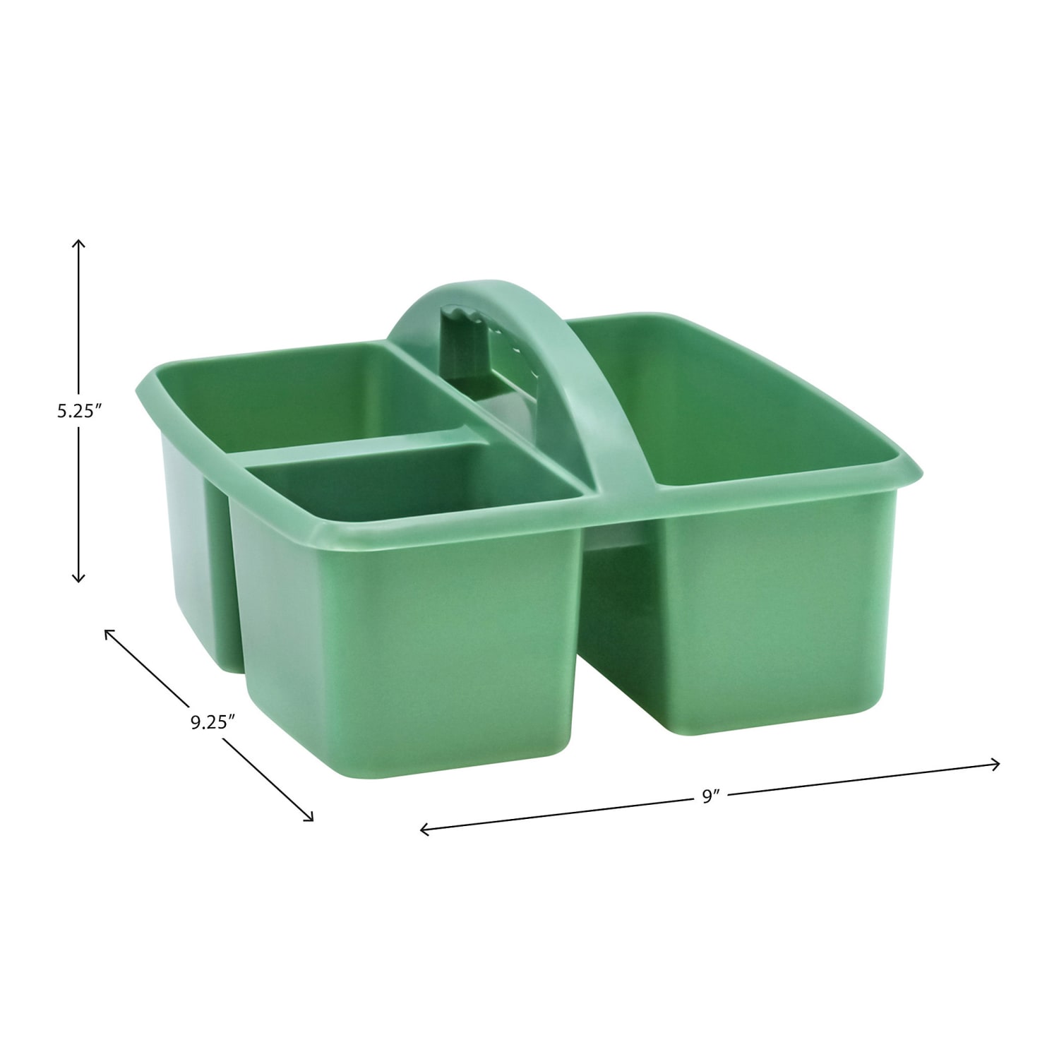 Teacher Created Resources Plastic Storage Caddy, Eucalyptus Green, Pack Of 6 - Image 6