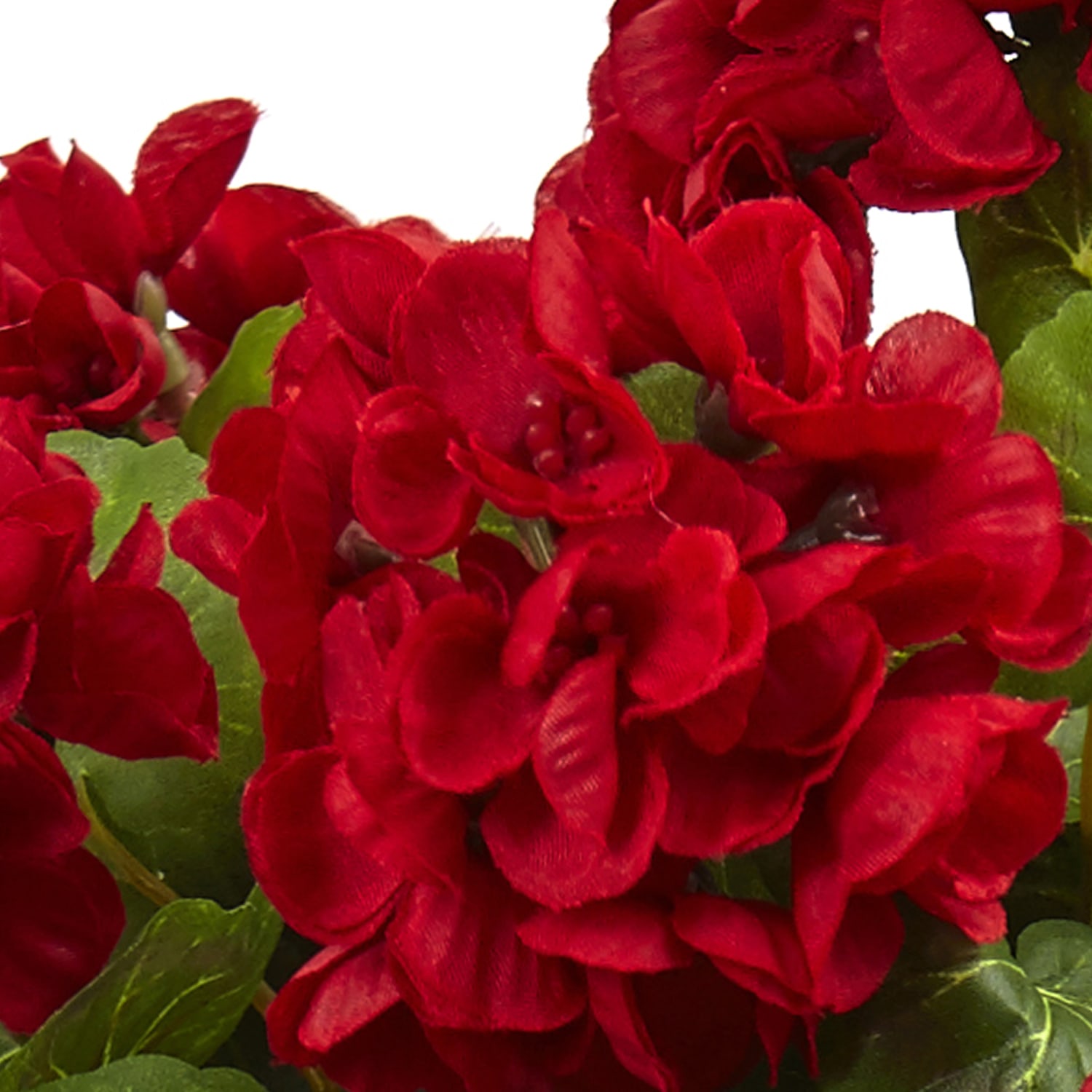 Nearly Natural 11inH Silk Geranium Flowering Plants With Floral Planters, 11inH x 13inW x 11inD, Set Of 2 Plants - Image 4