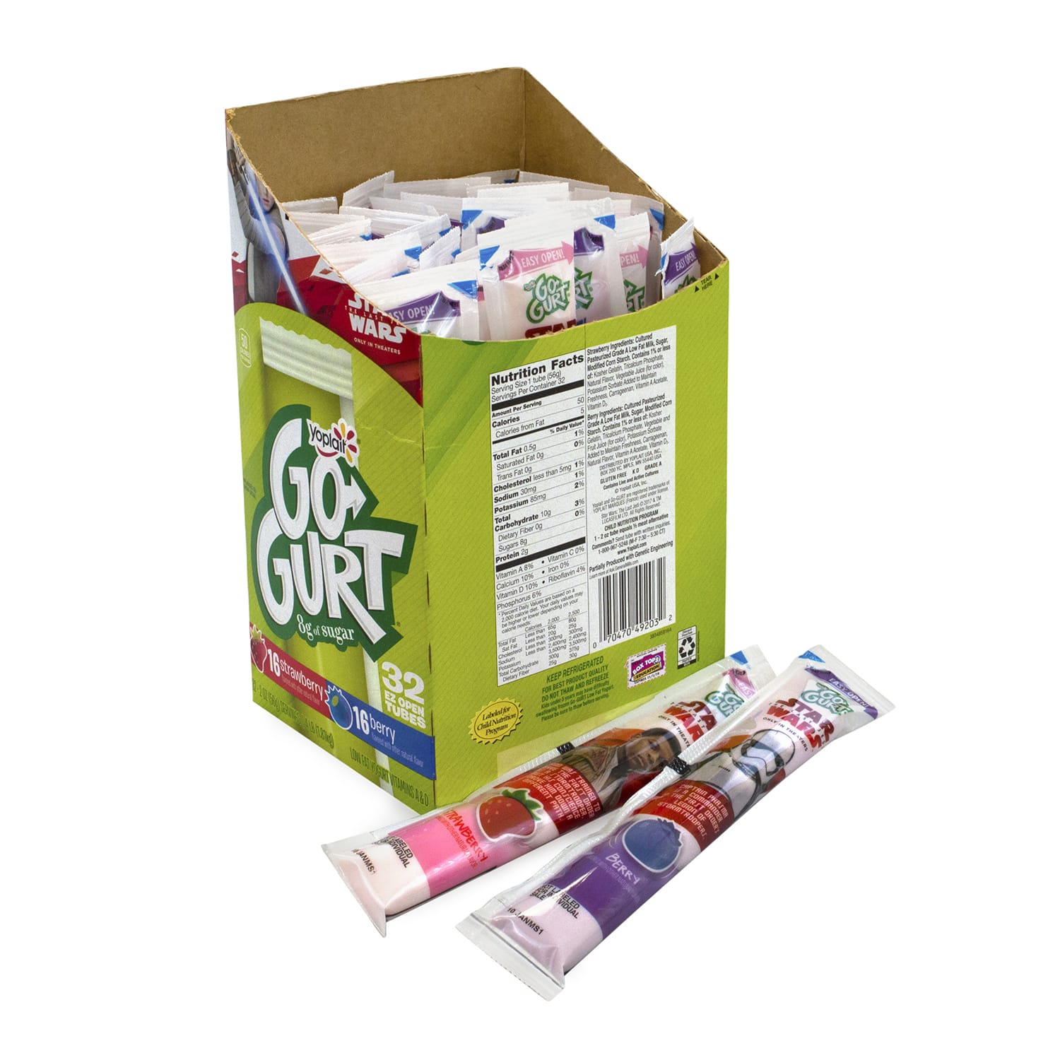 Yoplait Go-Gurt Low-Fat Yogurt, 2 Oz, Strawberry/Berry, Pack Of 32 - Image 4