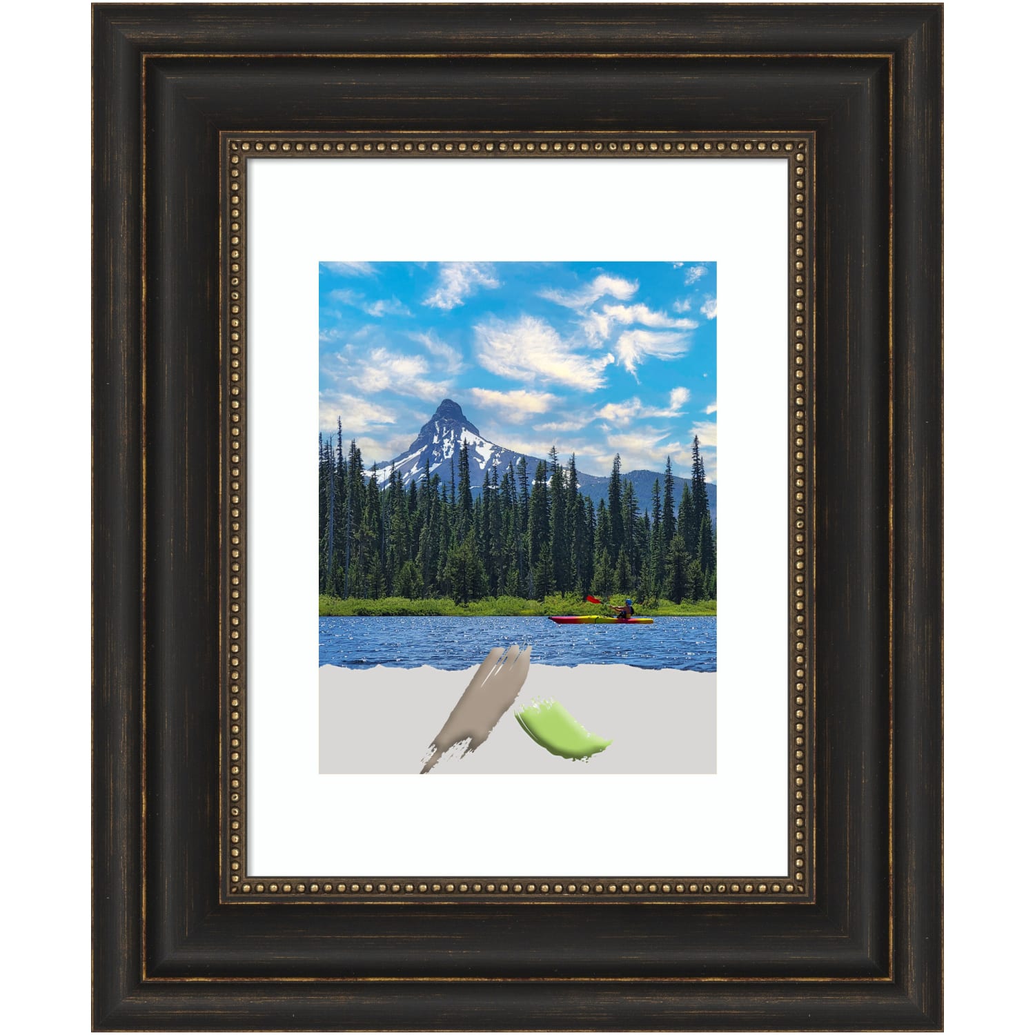 Amanti Art Picture Frame, 16in x 19in, Opening Size 11in x 14in (Matted To 8in x 10in), Accent Bronze