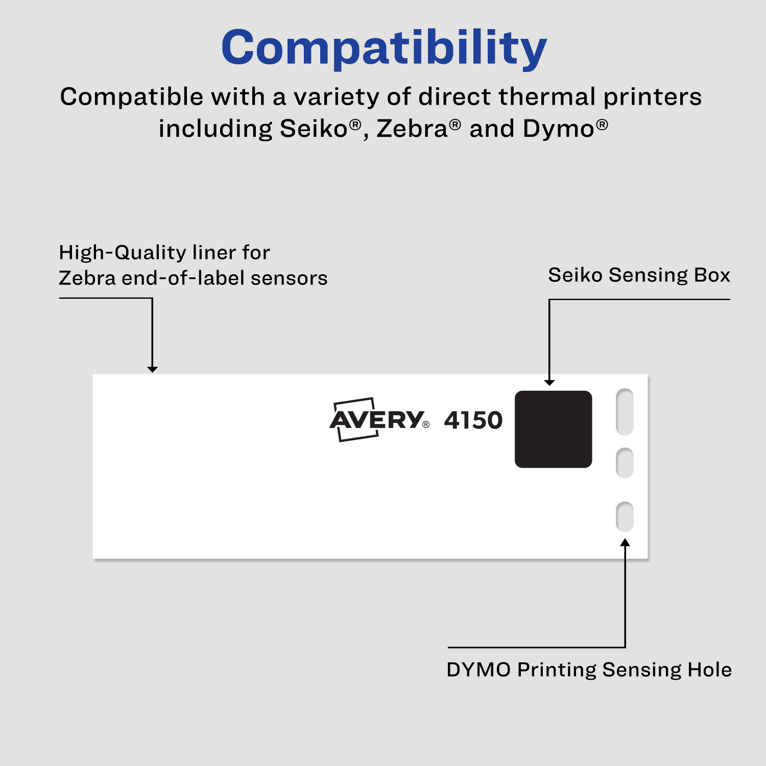 Avery Direct Thermal Roll Labels, 4150, Rectanlge, 1-1/8in x 3-1/2in, White, 130 Labels Per Roll, Box Of 2 Rolls - Image 3