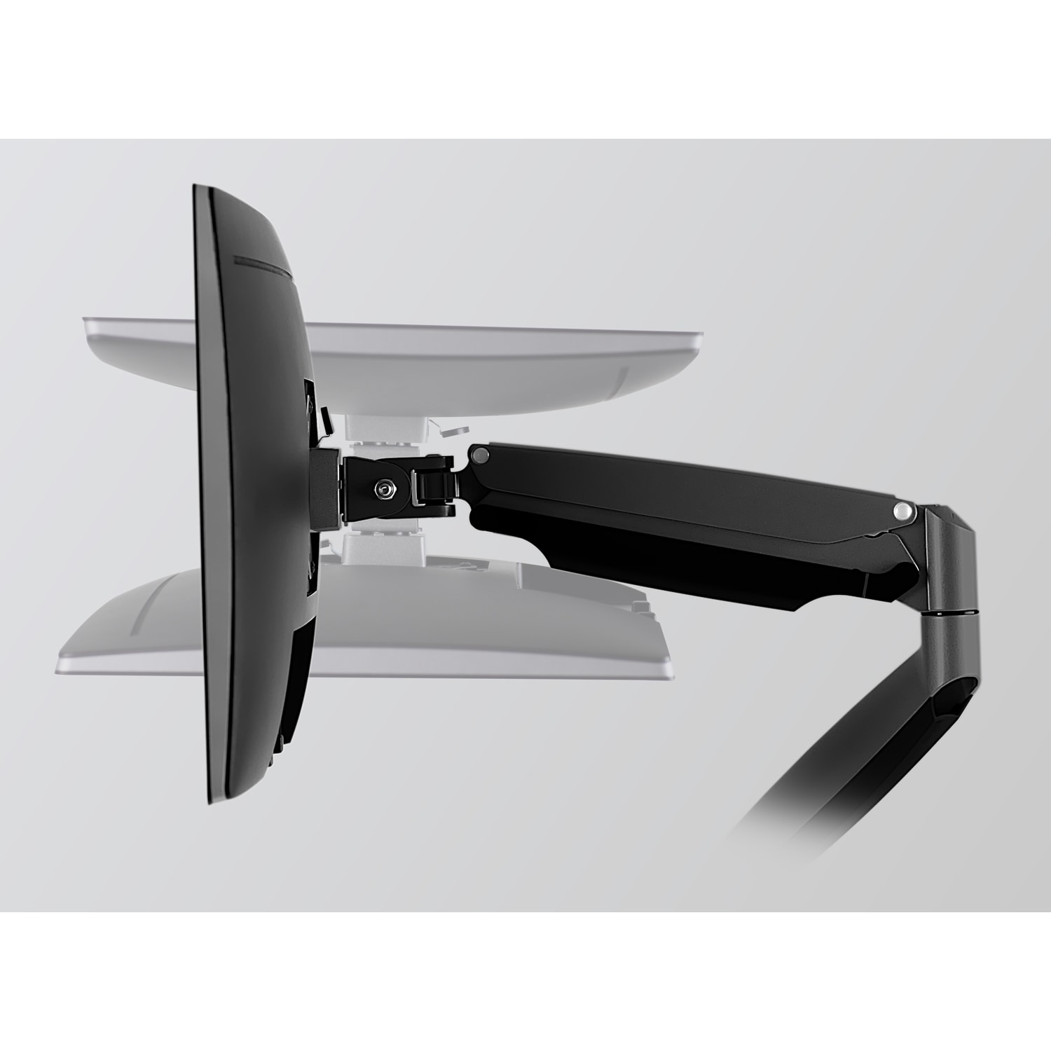 Mount-It! MI-1772B Dual-Monitor Arm Mount, 18inH x 22inW x 5inD, Black - Image 4