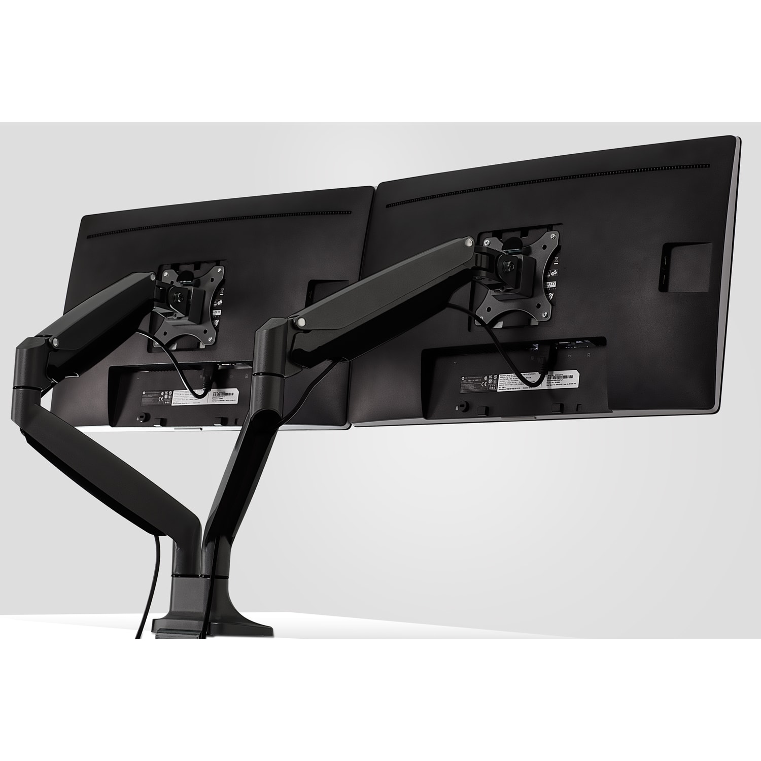 Mount-It! MI-1772B Dual-Monitor Arm Mount, 18inH x 22inW x 5inD, Black - Image 6