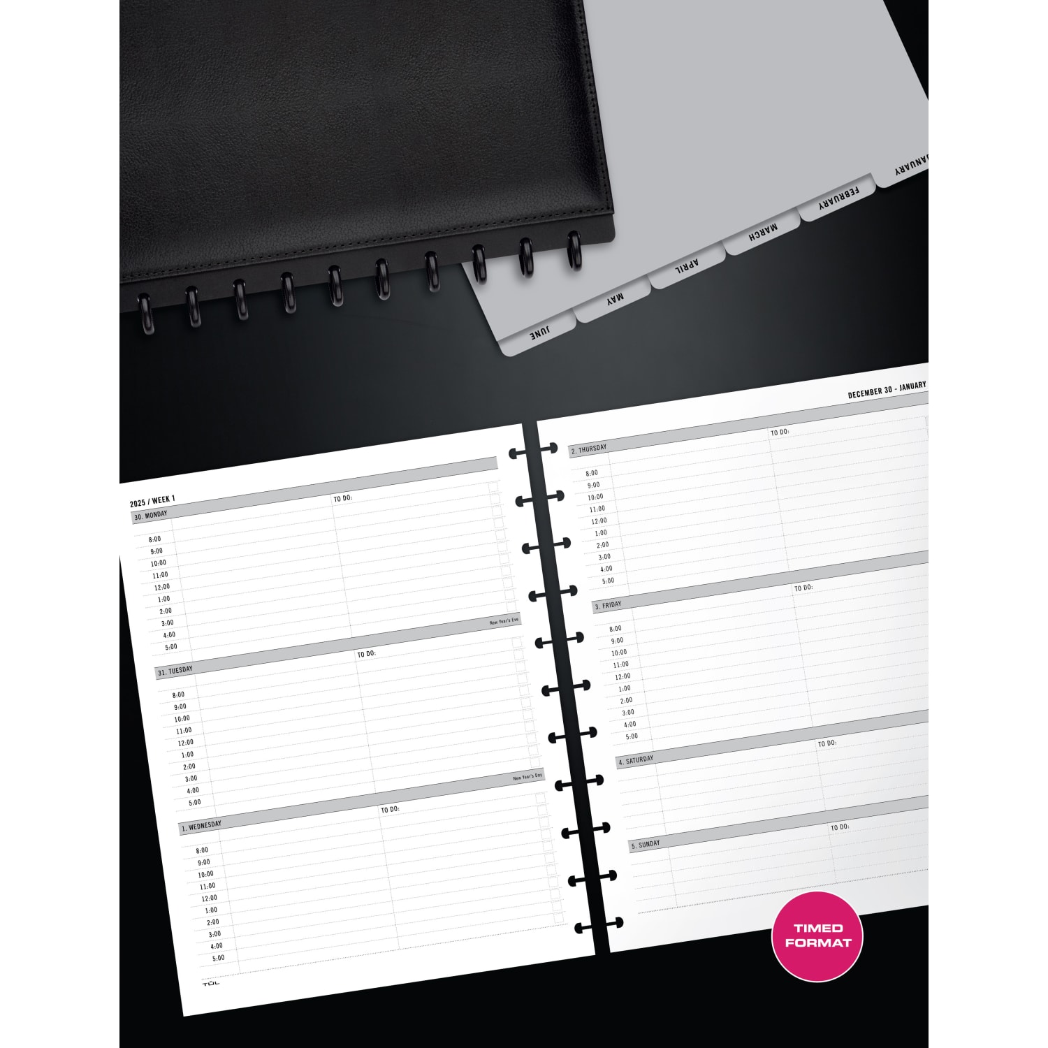 2025 TUL Discbound Weekly Planner Refill Pages, Letter Size, January To December, TULLTFLRTIMERY25 - Image 4
