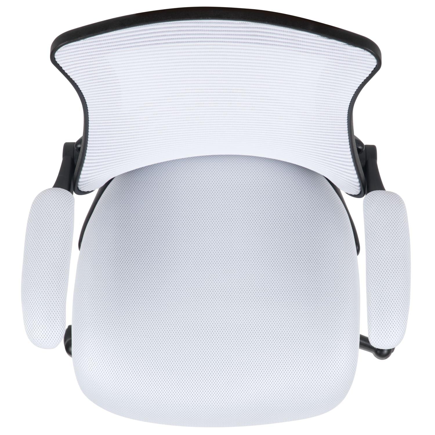 Flash Furniture Mesh MidBack Swivel Task Chair With FlipUp Arms WhiteBlack PopularChairscom Flash Furniture Mesh Mid Back Swivel Task Chair With Flip Up Arms WhiteBlack PopularChairscom