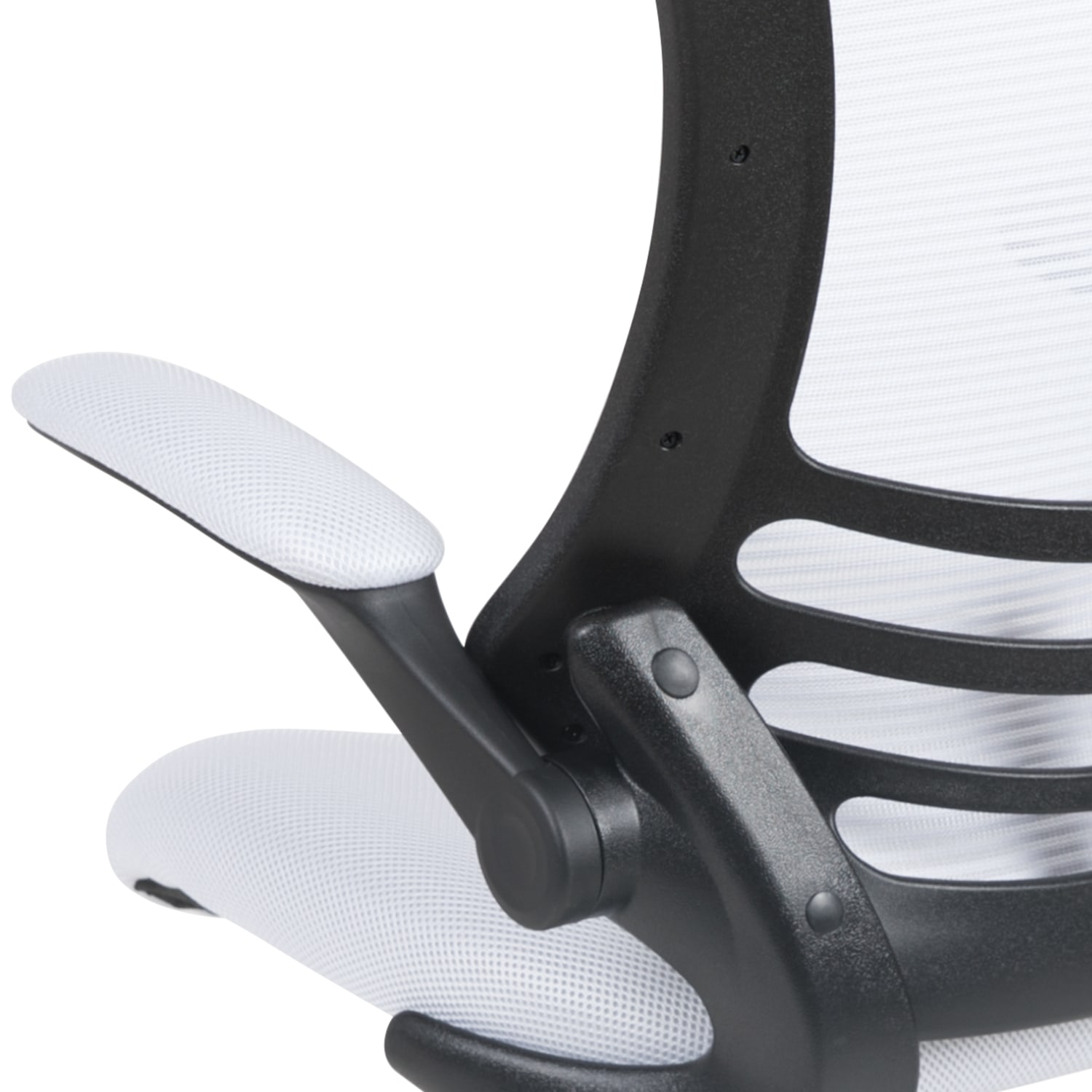 Flash Furniture Mesh MidBack Swivel Task Chair With FlipUp Arms WhiteBlack PopularChairscom Flash Furniture Mesh Mid Back Swivel Task Chair With Flip Up Arms WhiteBlack PopularChairscom