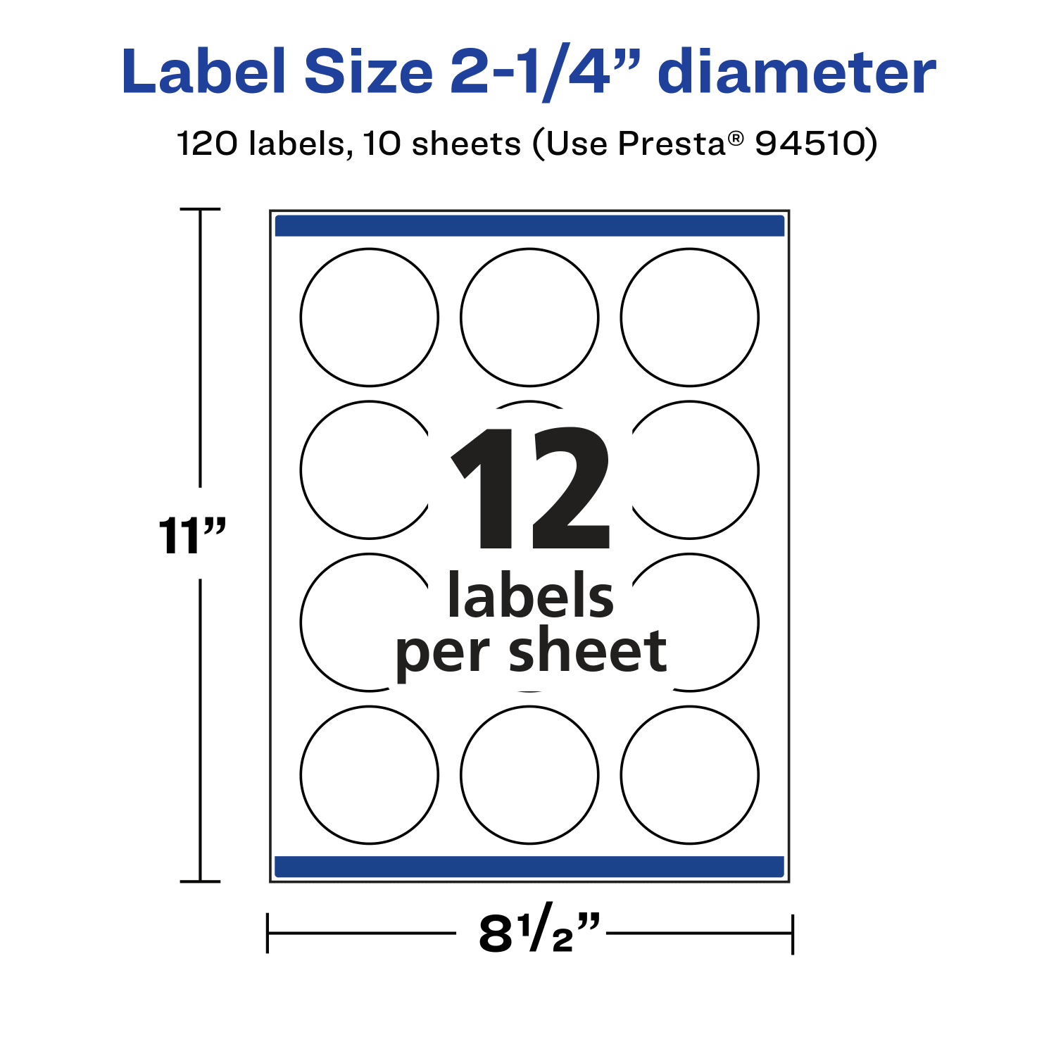 Avery Permanent Labels With Sure Feed, 94510-CMF10, Round, 2-1/4in, Matte Clear, Pack Of 120 - Image 6