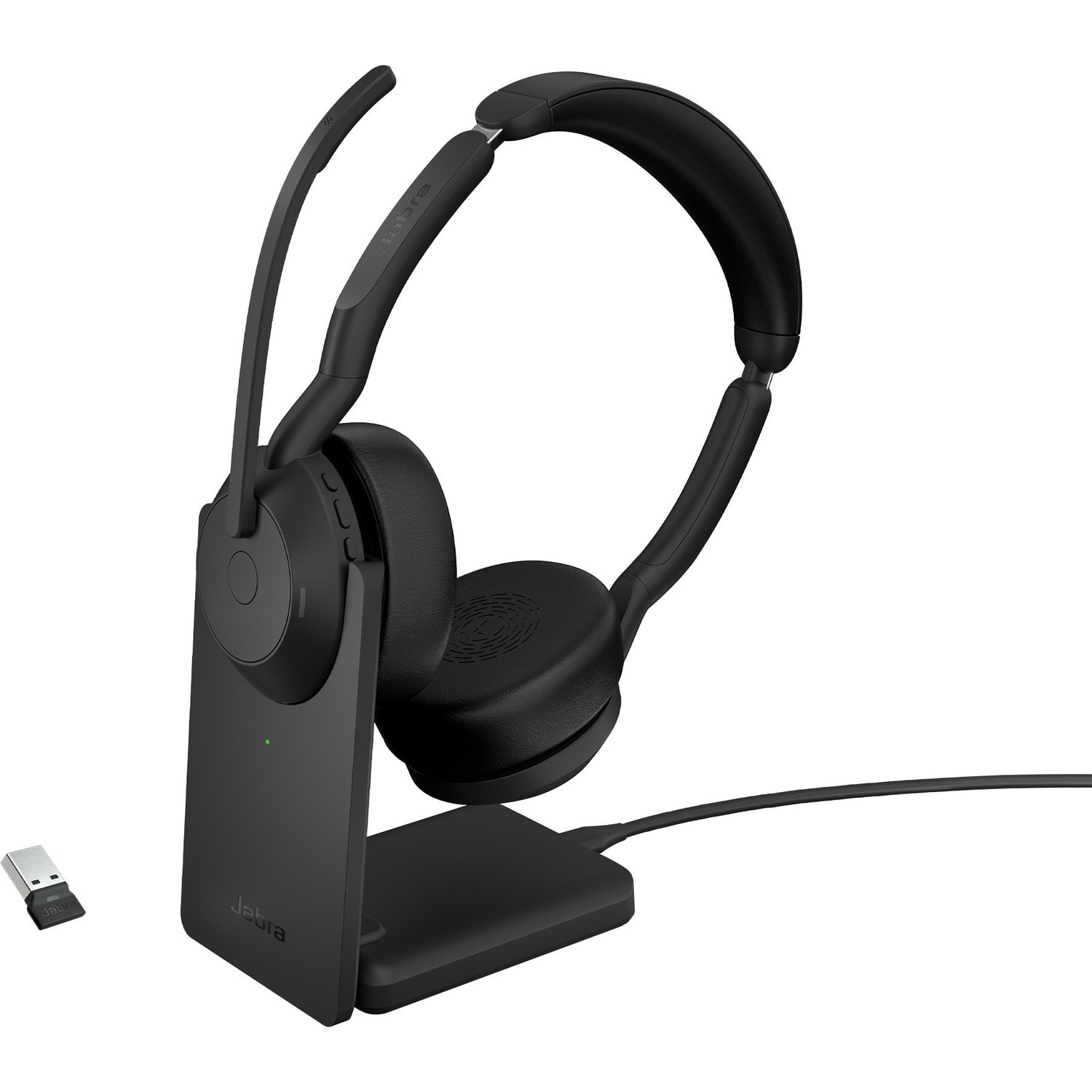 Jabra Evolve2 55 Headset - Stereo - Wireless - Bluetooth - 98.4 ft - 20 Hz to 20 kHz - On-ear - Binaural - 2559998998901