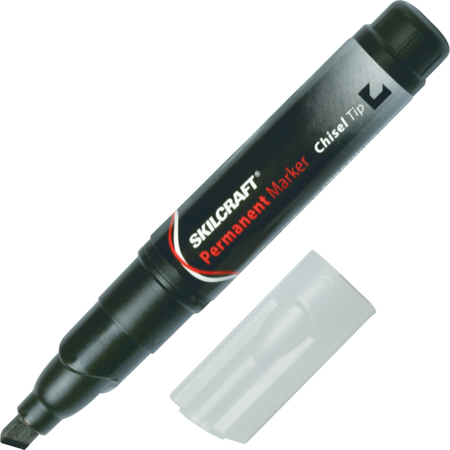 SKILCRAFT Chisel Point Markers, Black, Box Of 12 (AbilityOne 7520-00-973-1059) - Image 3
