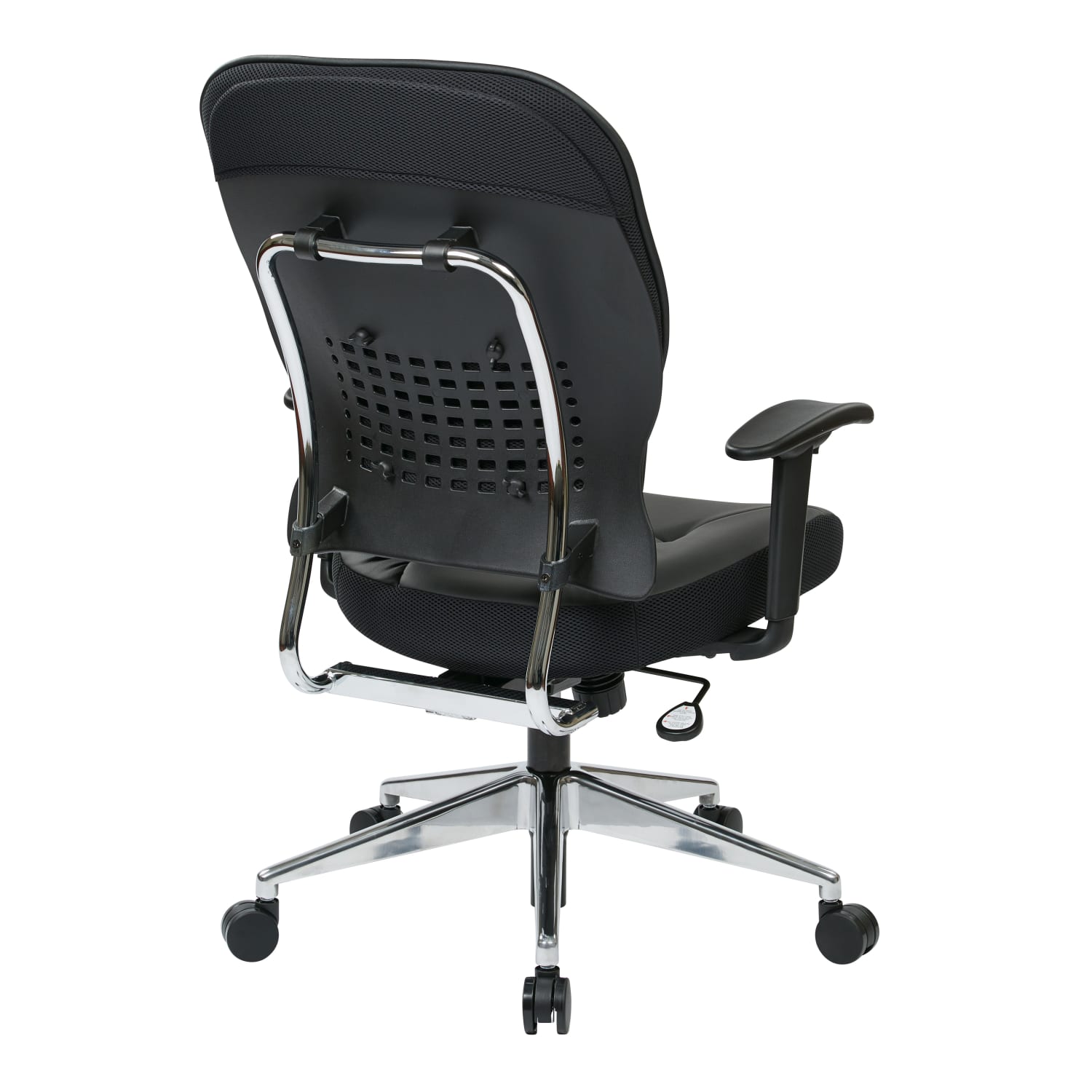 Office Star Space Seating 32 Series Ergonomic Eco Leather Mid Back Managers Chair Black PopularChairscom