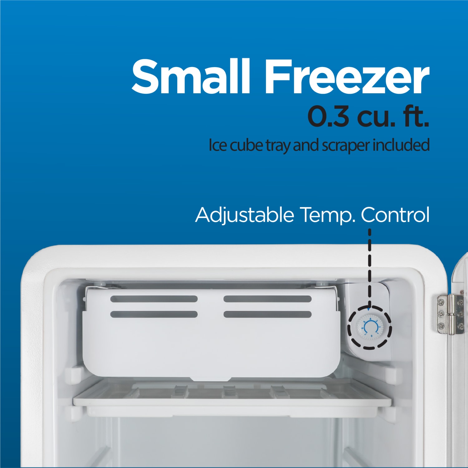 Commercial Cool Retro 3.2 Cu. Ft. Refrigerator With Freezer, White - Image 5