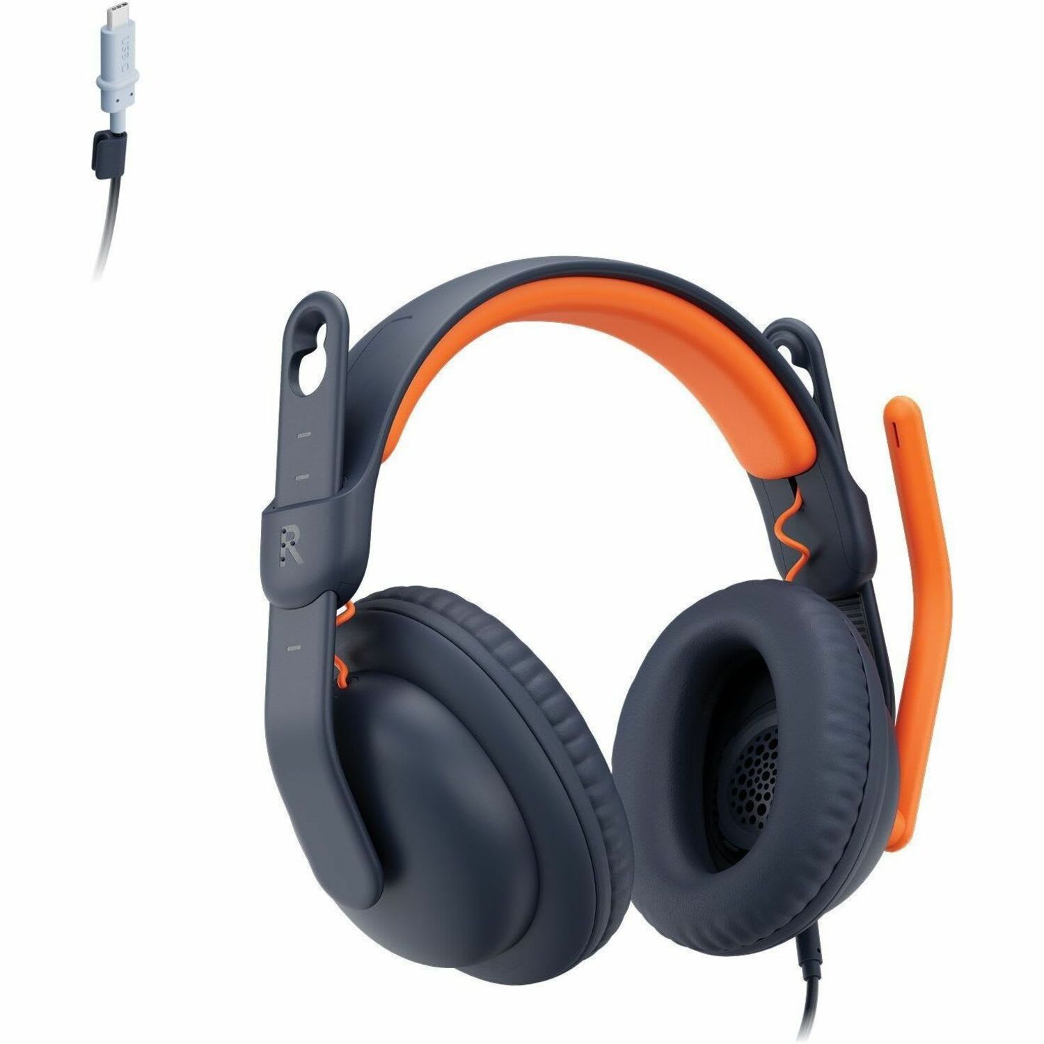 Logitech Zone Learn Wired Headset with Microphone for Learners, Comfortable and Adjustable Fit for Kids, USB C, 981001383