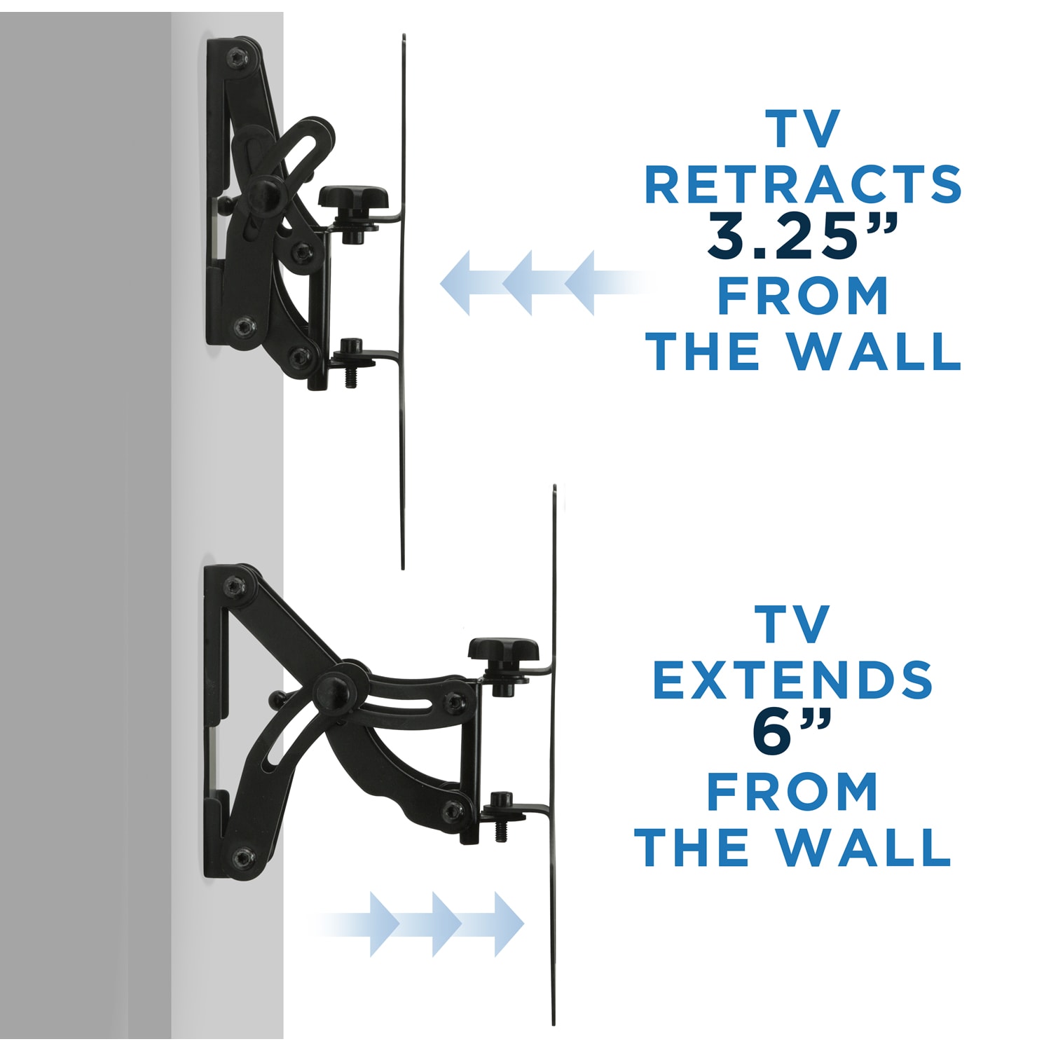 Mount-It! MI-4601 Single-Stud Monitor Wall Mount, 9.5 "H x 9.1inW x 3.7inD, Black - Image 4