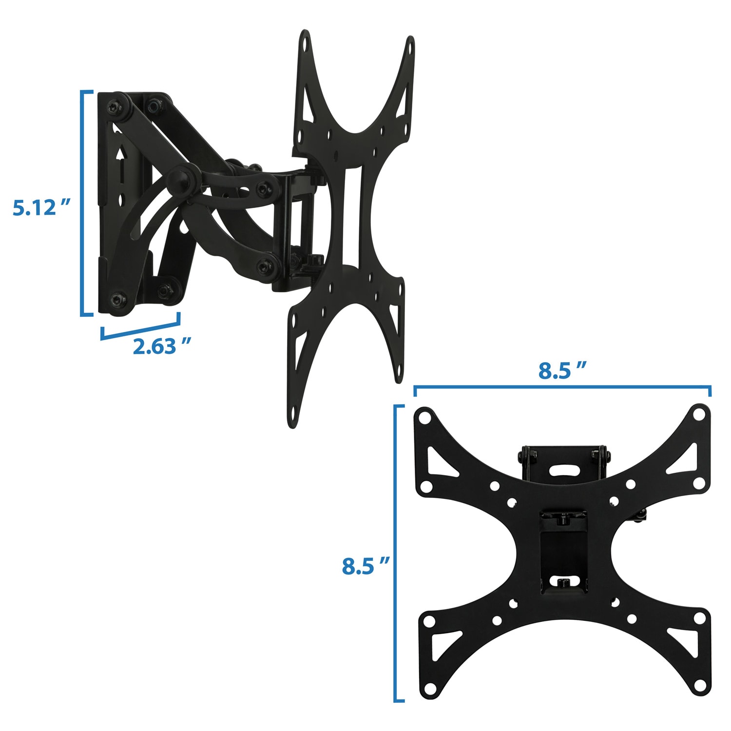Mount-It! MI-4601 Single-Stud Monitor Wall Mount, 9.5 "H x 9.1inW x 3.7inD, Black - Image 5