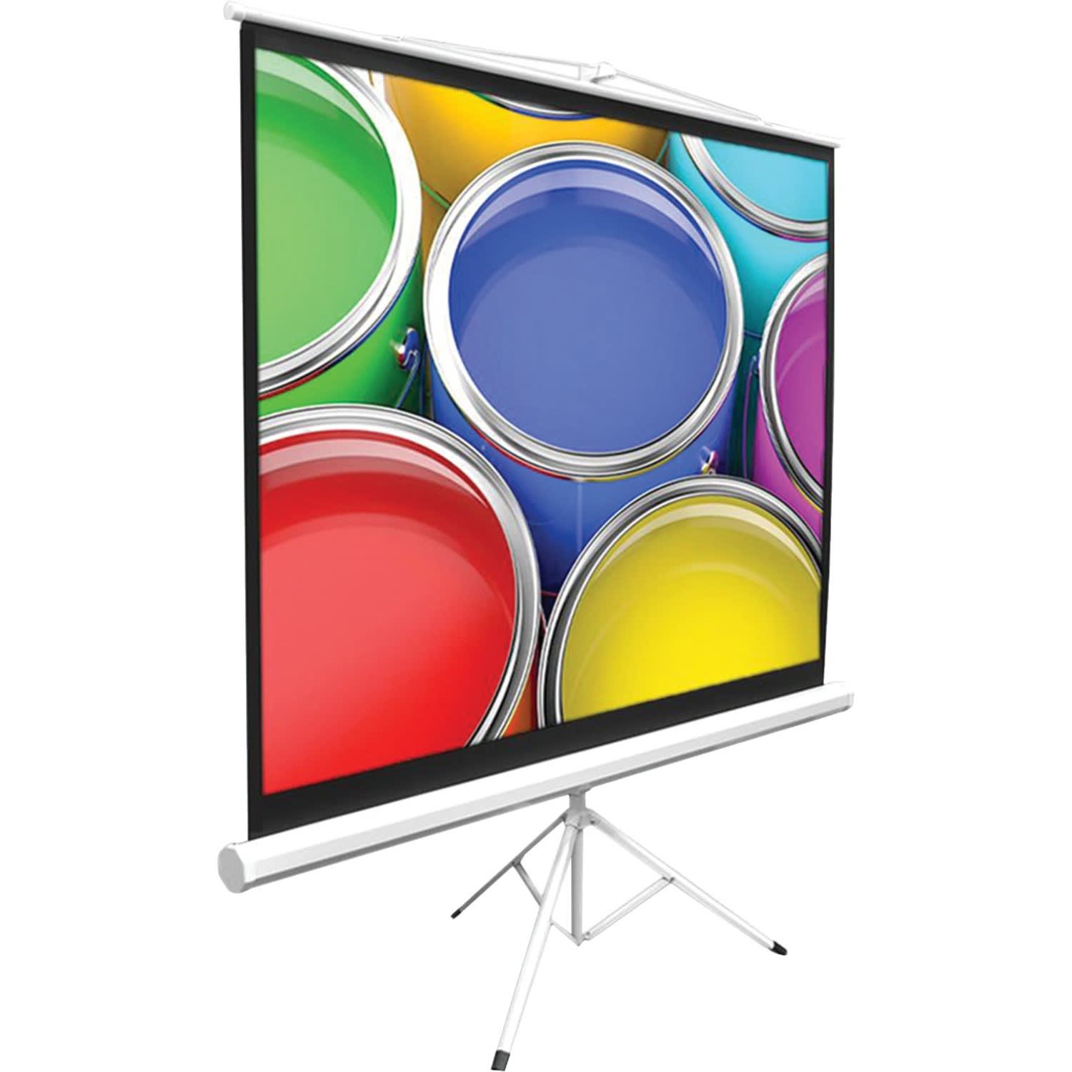 Pyle 50in Manual Projection Screen - 4:3 - Matte White - 29.5in Height x 39.5in Width - Floor Mount