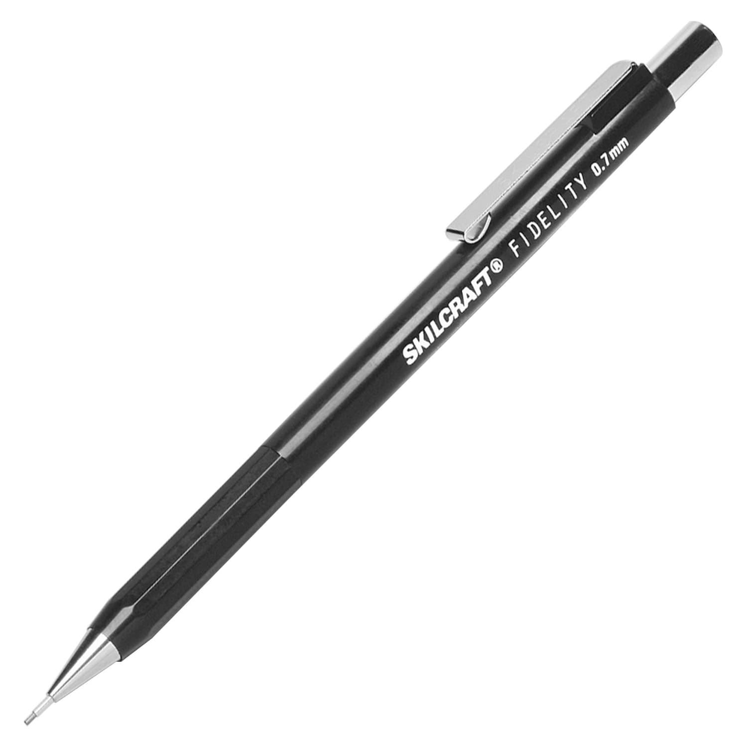 SKILCRAFT Push-Action Mechanical Pencils, 0.7 mm, Black Barrel, Pack Of 12 (AbilityOne 7520-01-132-4996) - Image 3